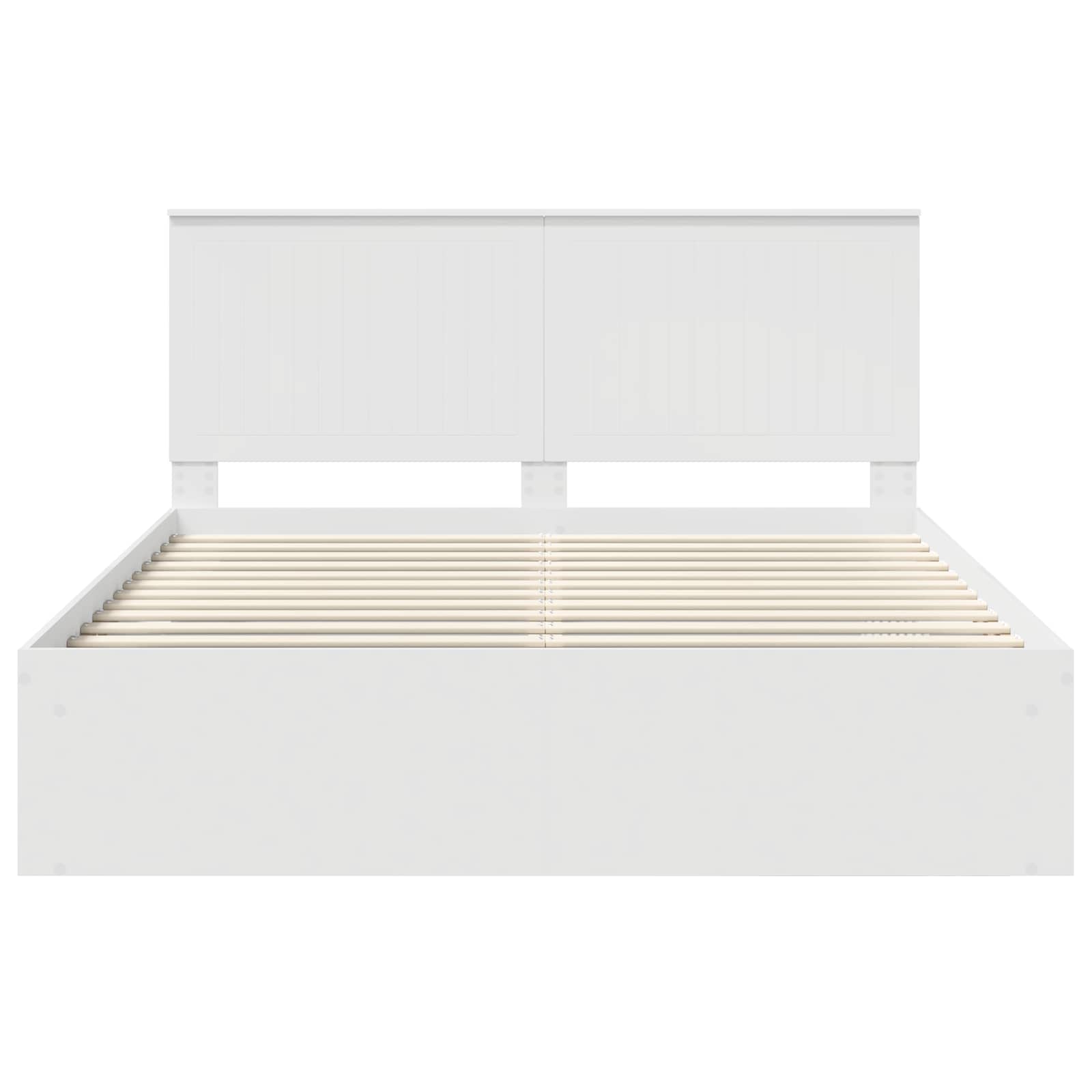 Cadre de lit Blanc 160 x 200 cm Bois de pin massif