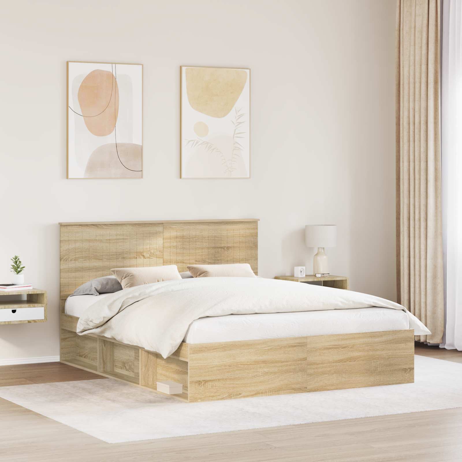 Cadre de lit Sonoma 160 x 200 cm Bois de pin massif