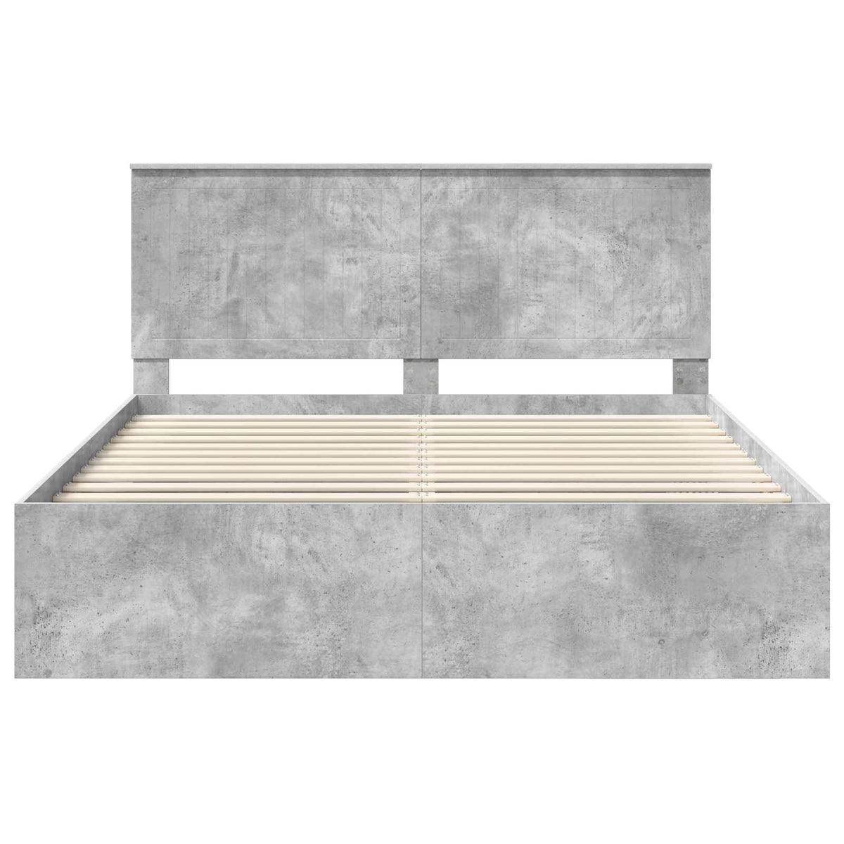 Cadre de lit Gris béton 160 x 200 cm Bois de pin massif