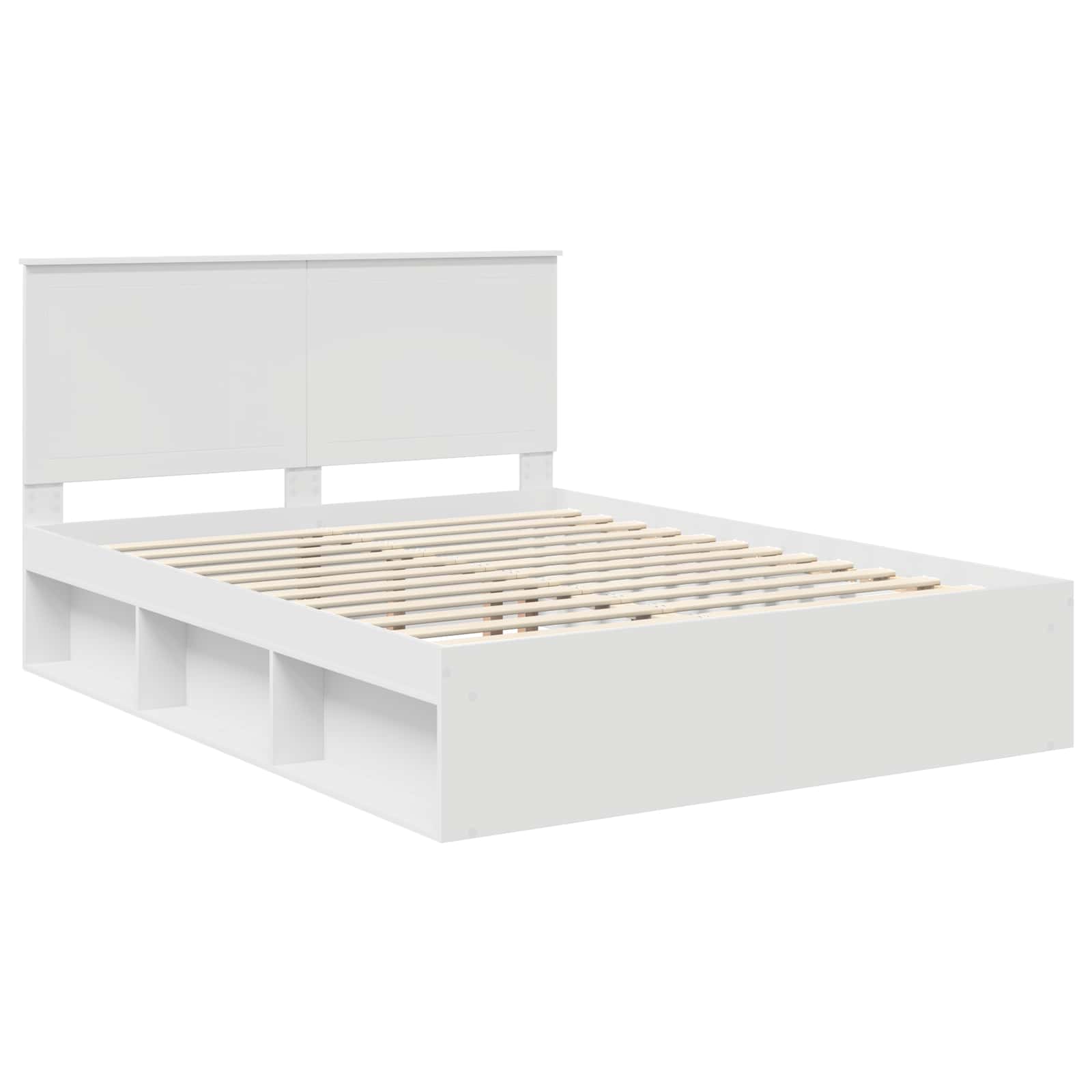 Cadre de lit Blanc 150 x 200 cm Bois de pin massif