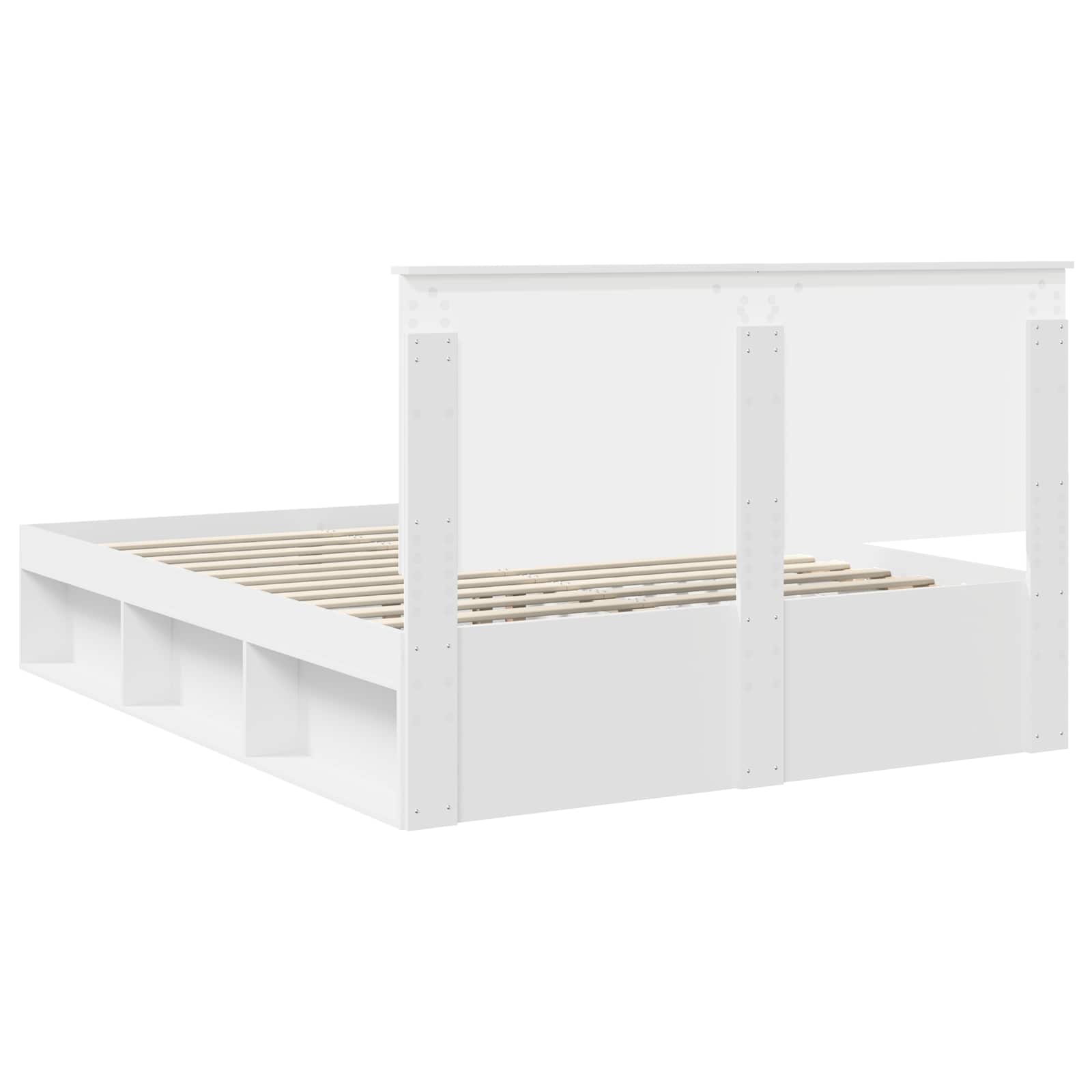 Cadre de lit Blanc 150 x 200 cm Bois de pin massif