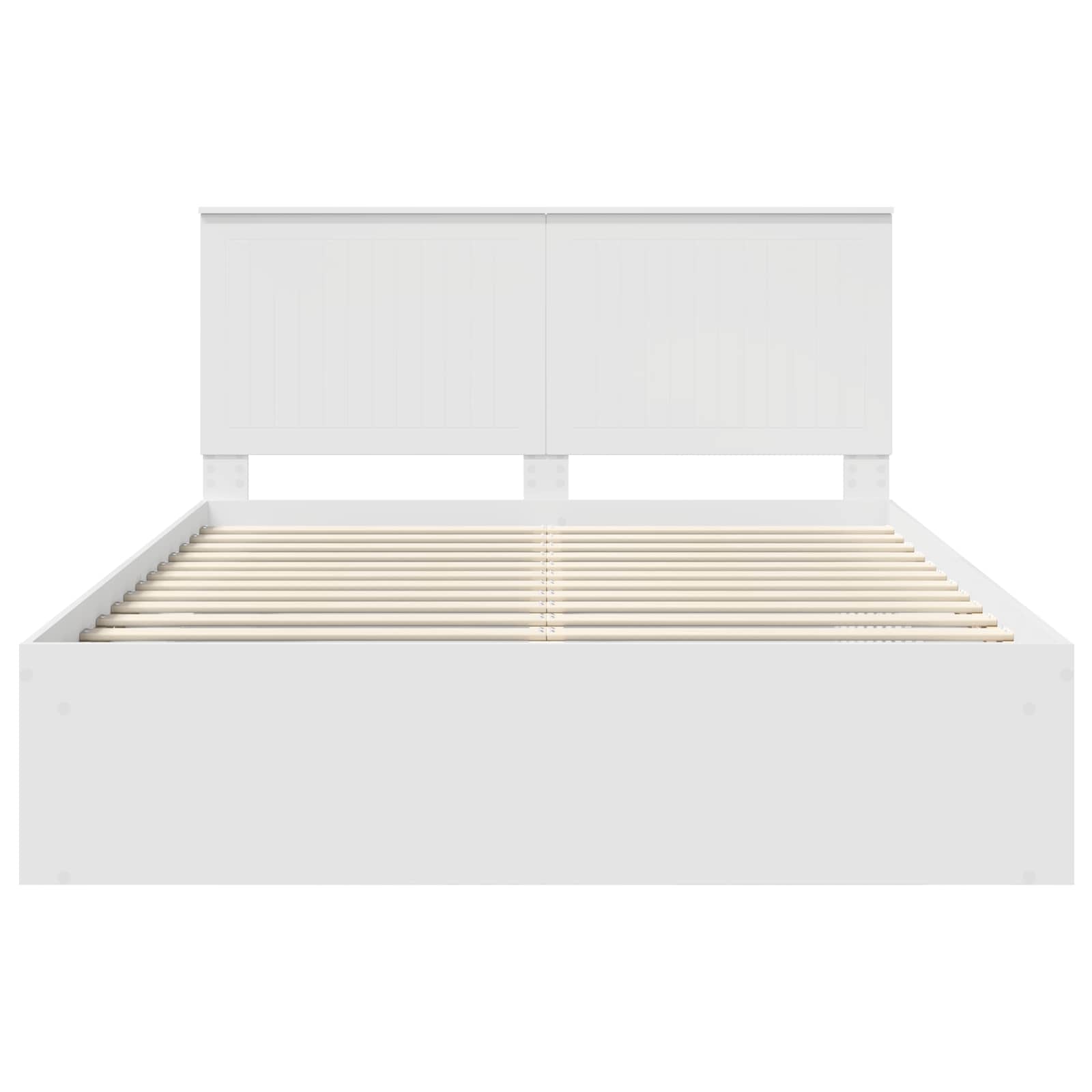 Cadre de lit Blanc 150 x 200 cm Bois de pin massif