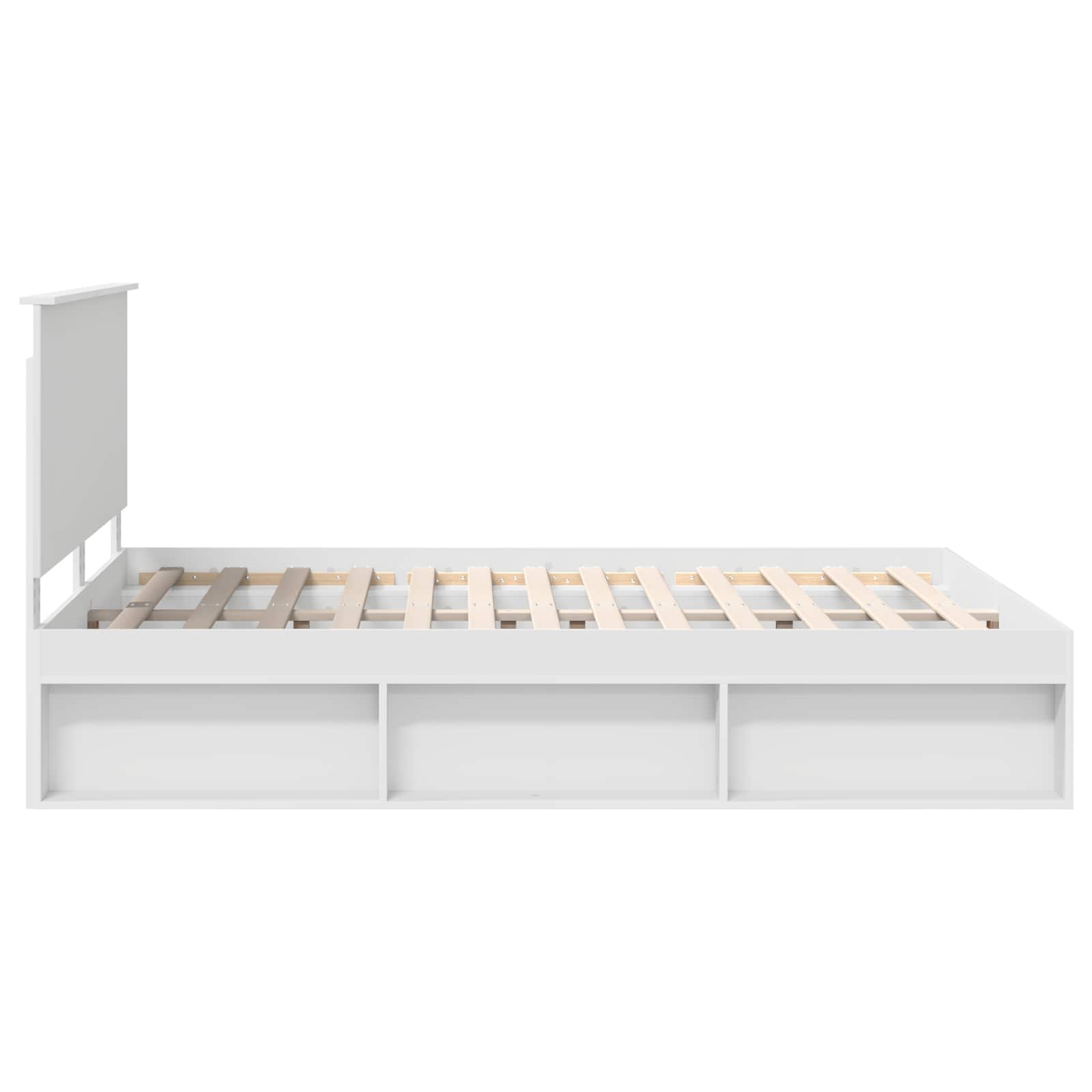 Cadre de lit Blanc 150 x 200 cm Bois de pin massif