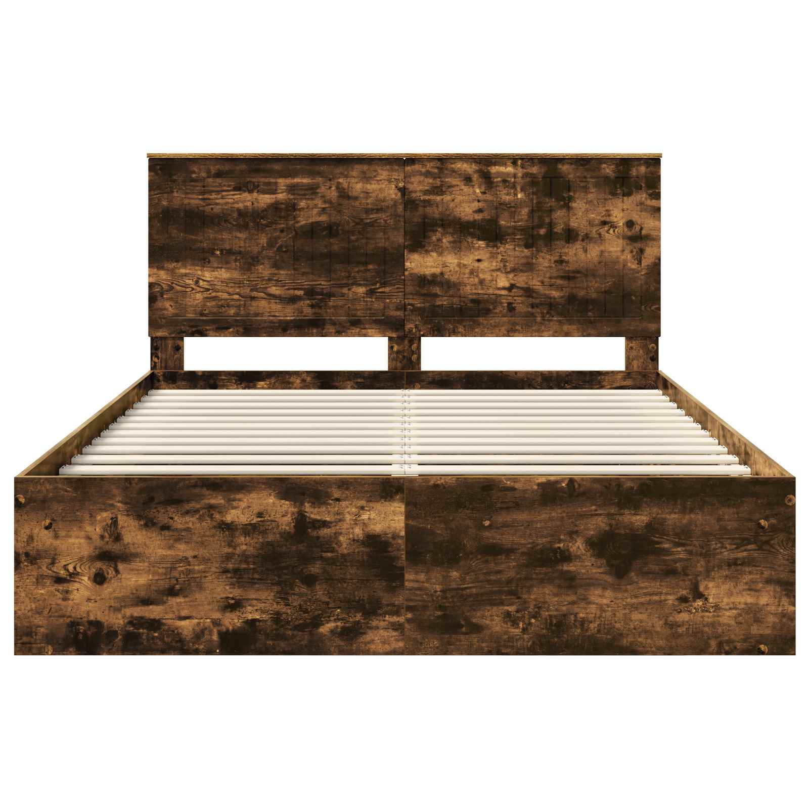 Cadre de lit Chêne fumé 150 x 200 cm Bois de pin massif