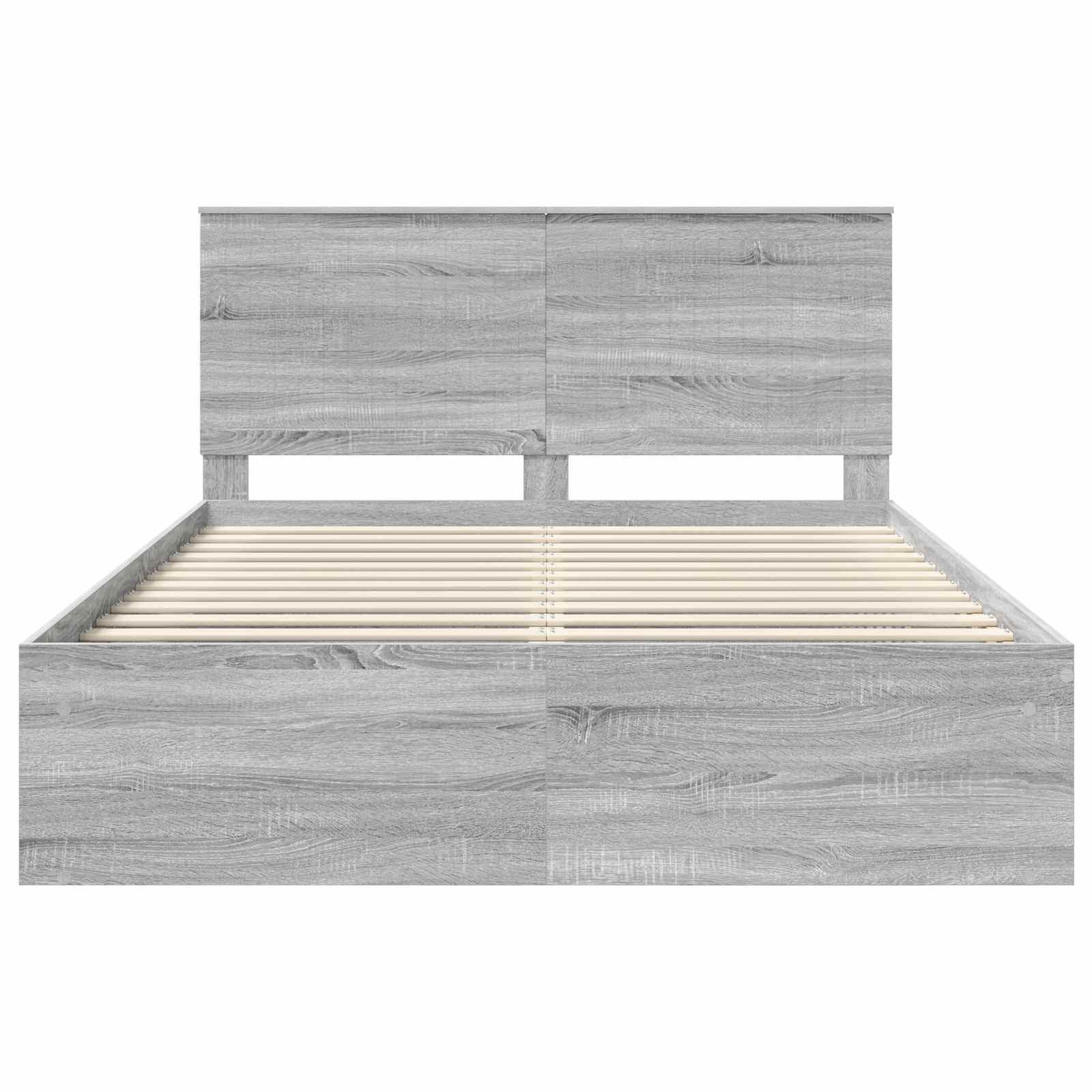 Cadre de lit Gris Sonoma 150 x 200 cm Bois de pin massif - XIOS