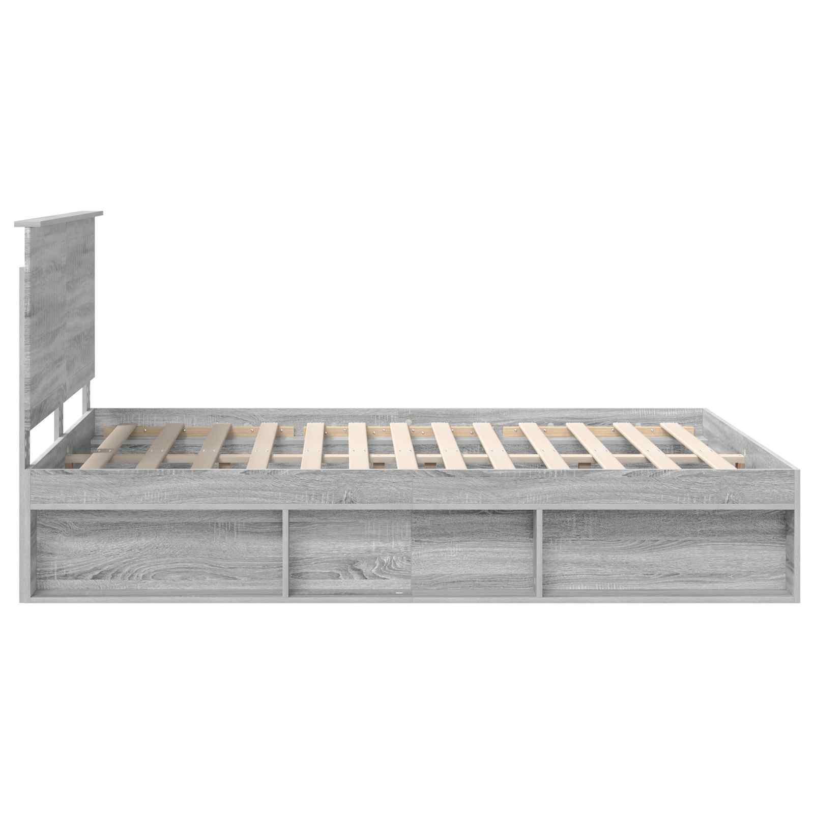 Cadre de lit Gris Sonoma 150 x 200 cm Bois de pin massif - XIOS