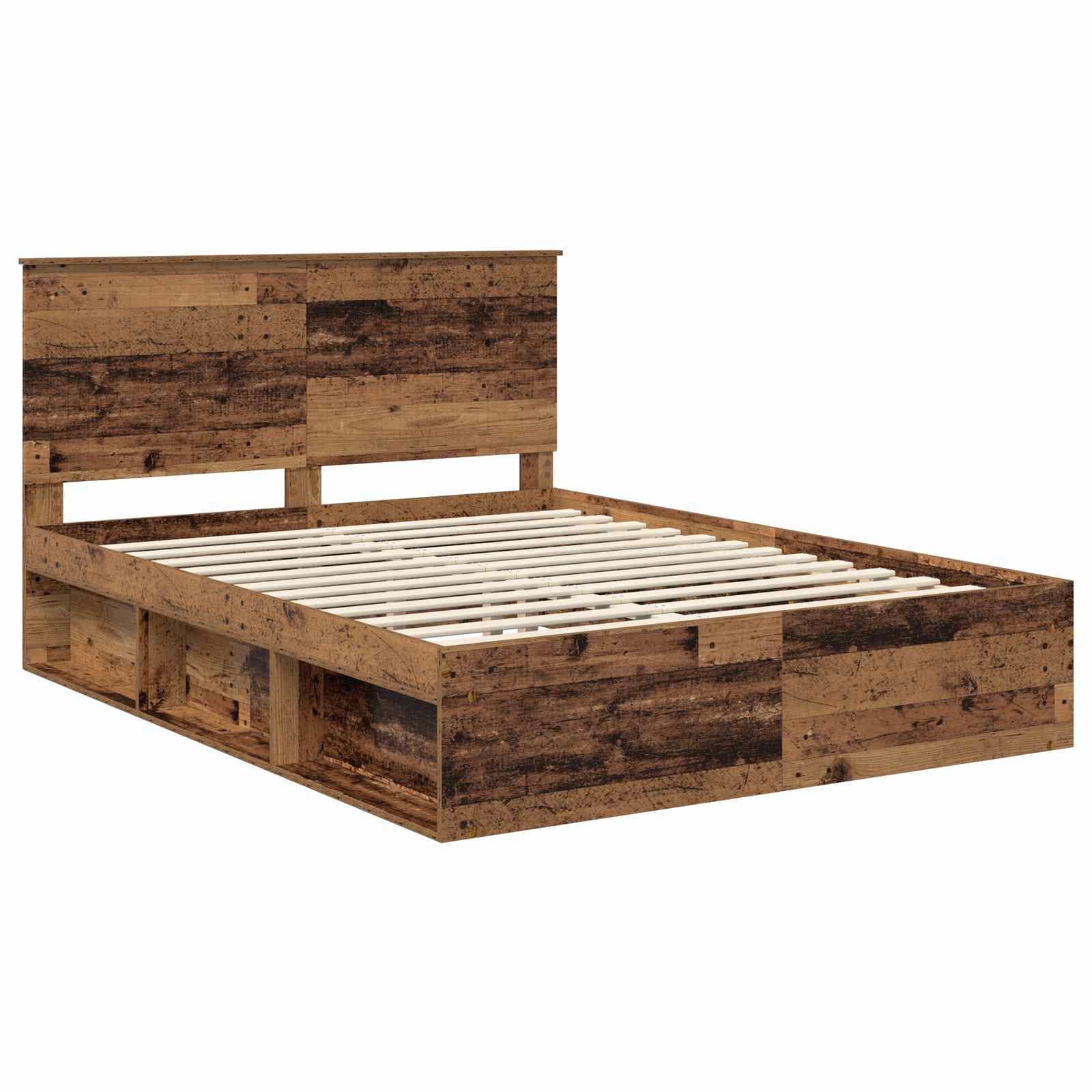 Cadre de lit Bois ancien 150 x 200 cm Bois de pin massif - XIOS