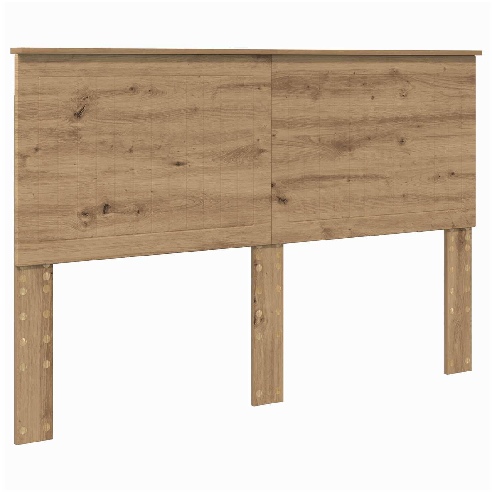 Cadre de lit Chêne artisan 150 x 200 cm Bois de pin massif - XIOS