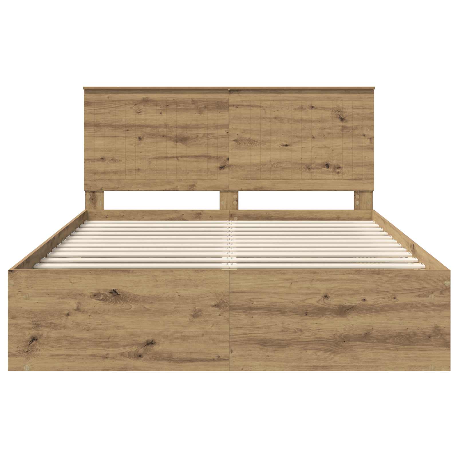 Cadre de lit Chêne artisan 150 x 200 cm Bois de pin massif - XIOS
