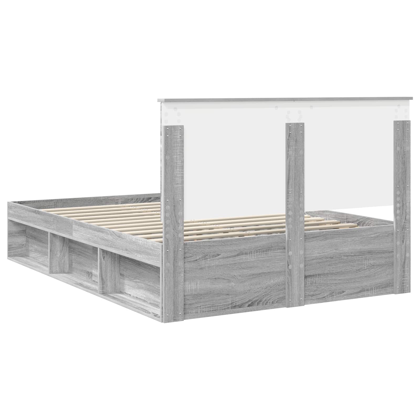 Cadre de lit Gris Sonoma 140 x 190 cm Bois de pin massif