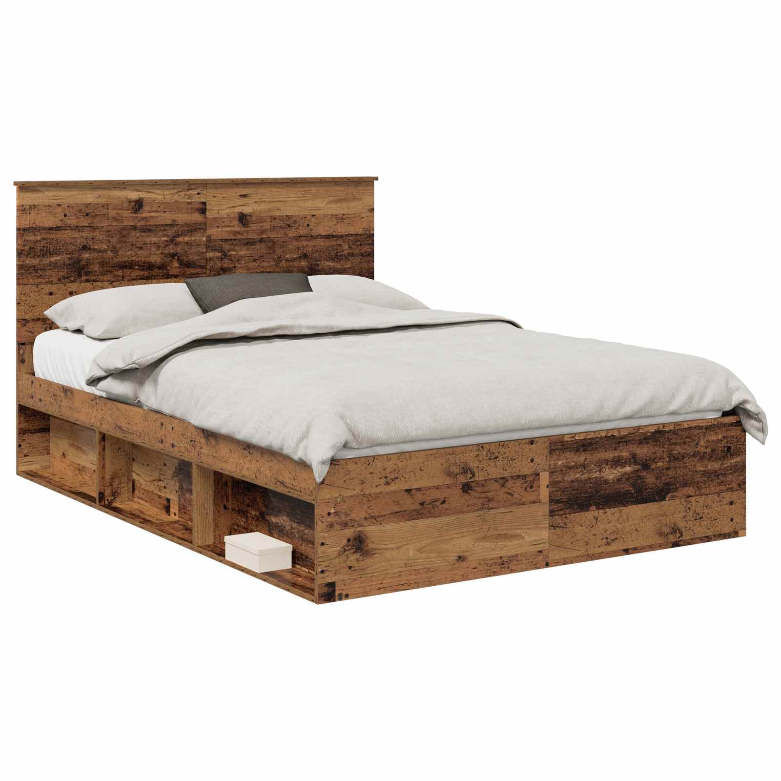 Cadre de lit Bois ancien 140 x 190 cm Bois de pin massif