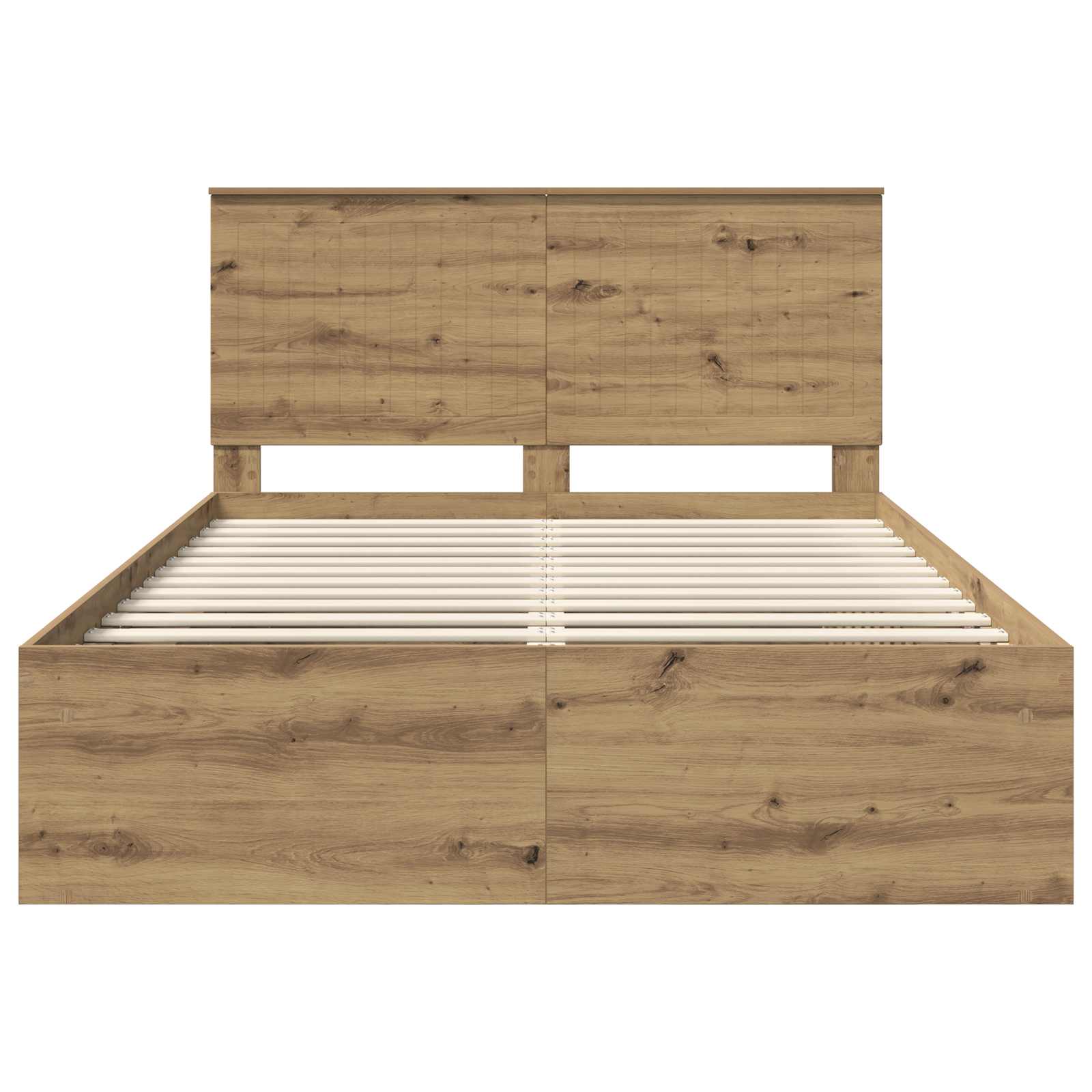 Cadre de lit Chêne artisan 140 x 190 cm Bois de pin massif