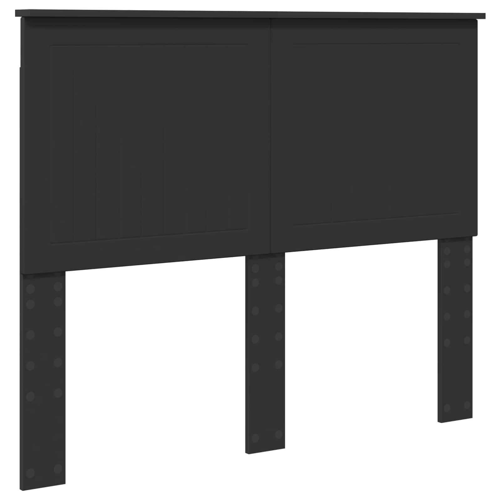 Cadre de lit Noir 135 x 190 cm Bois de pin massif - XIOS