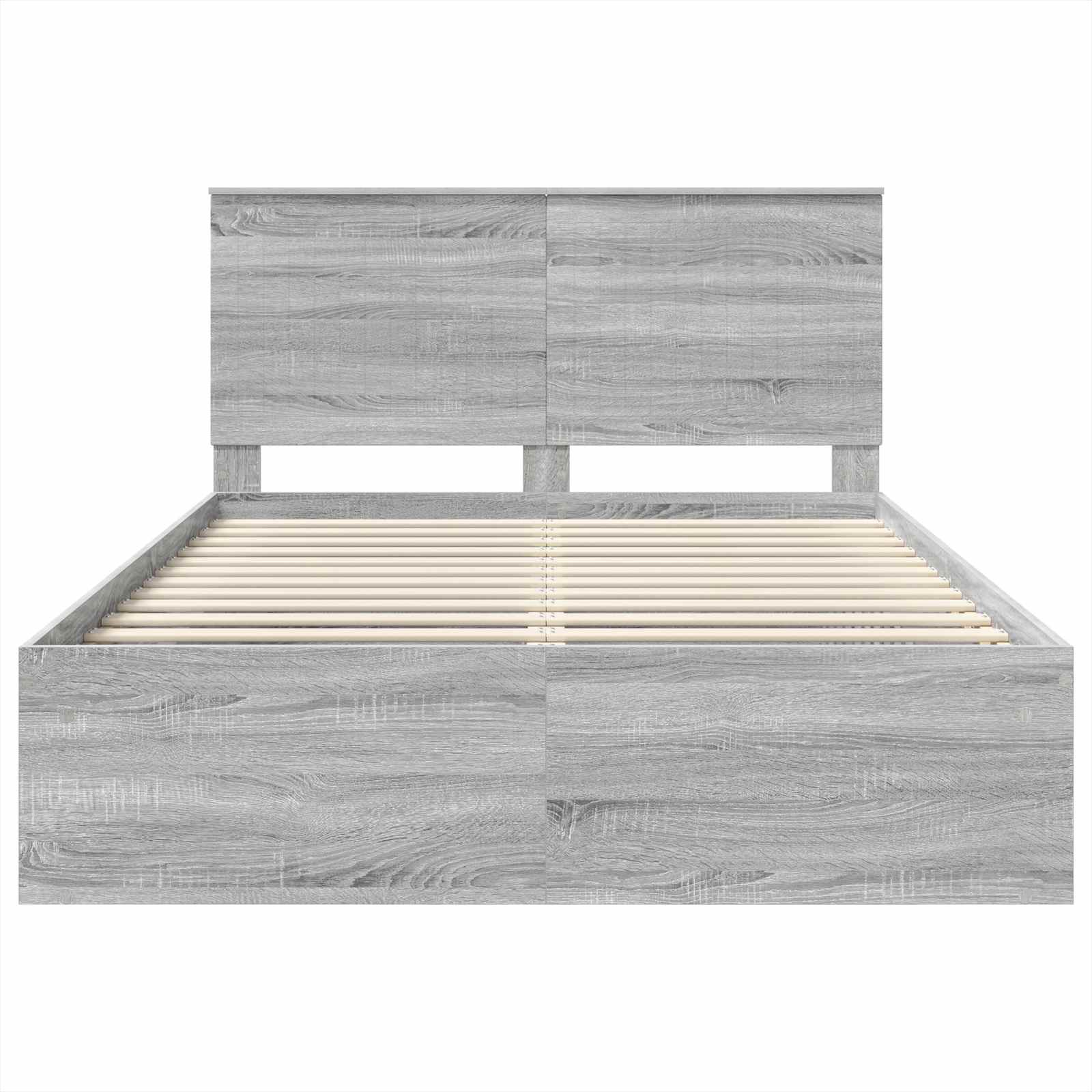 Cadre de lit Gris Sonoma 135 x 190 cm Bois de pin massif