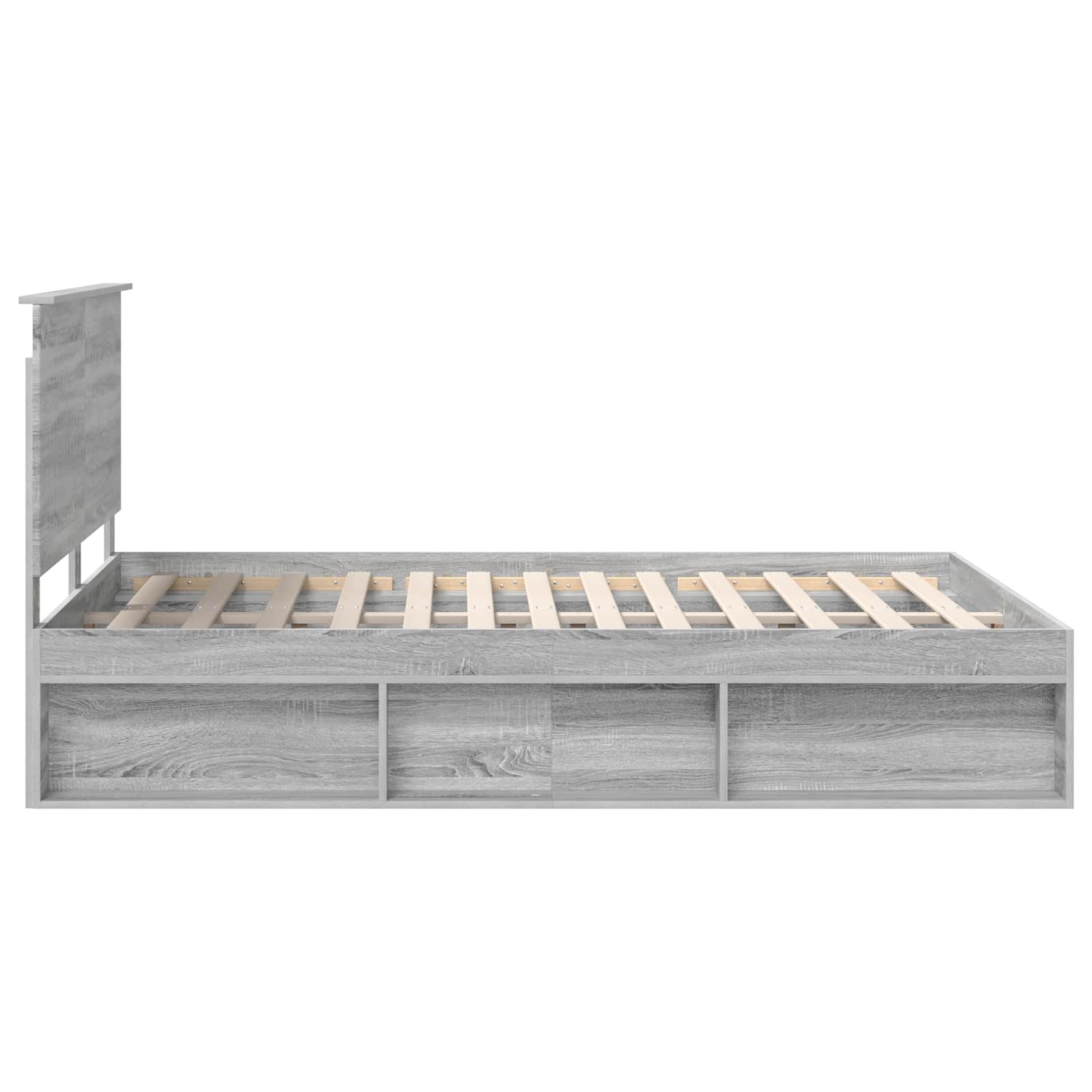 Cadre de lit Gris Sonoma 135 x 190 cm Bois de pin massif