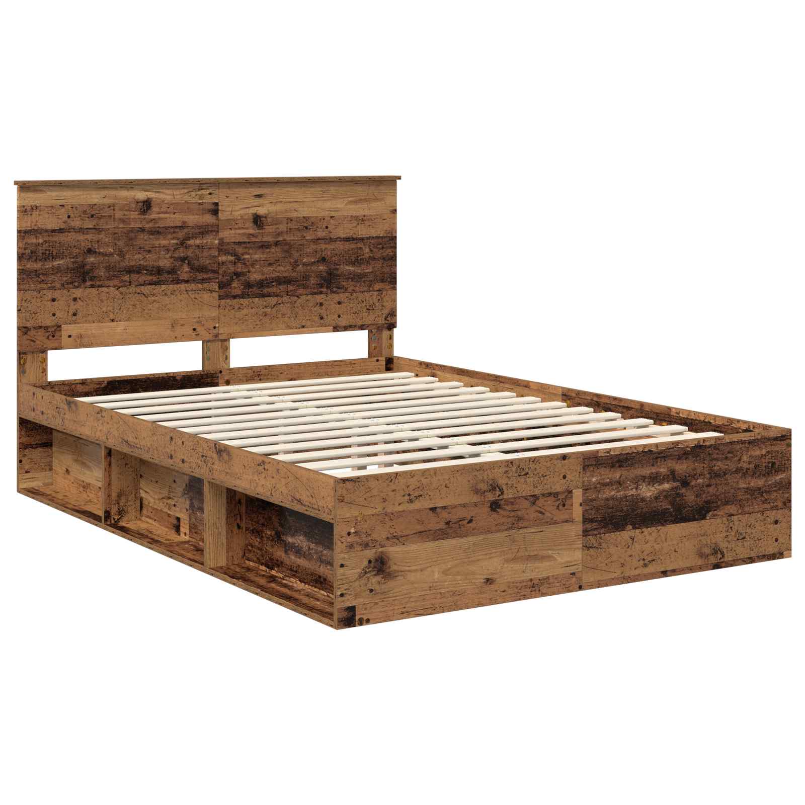 Cadre de lit Bois ancien 135 x 190 cm Pin massif - XIOS