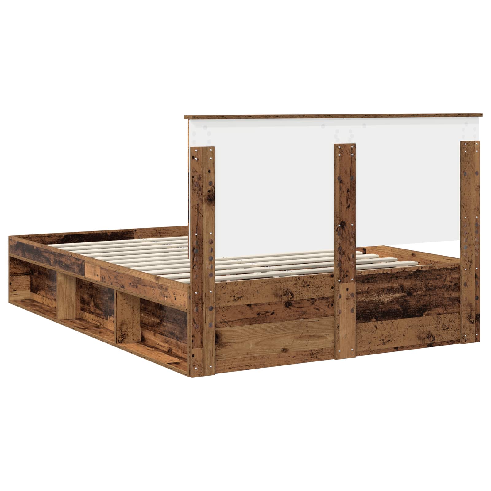 Cadre de lit Bois ancien 135 x 190 cm Pin massif - XIOS