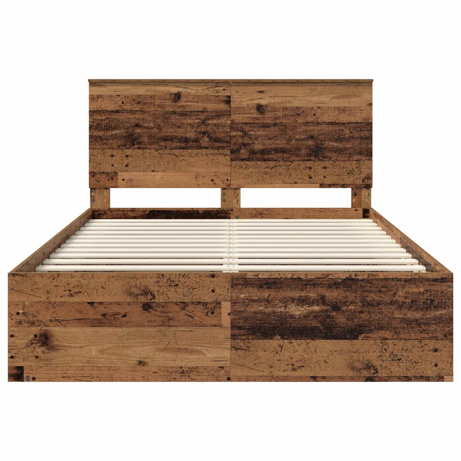 Cadre de lit Bois ancien 135 x 190 cm Pin massif - XIOS