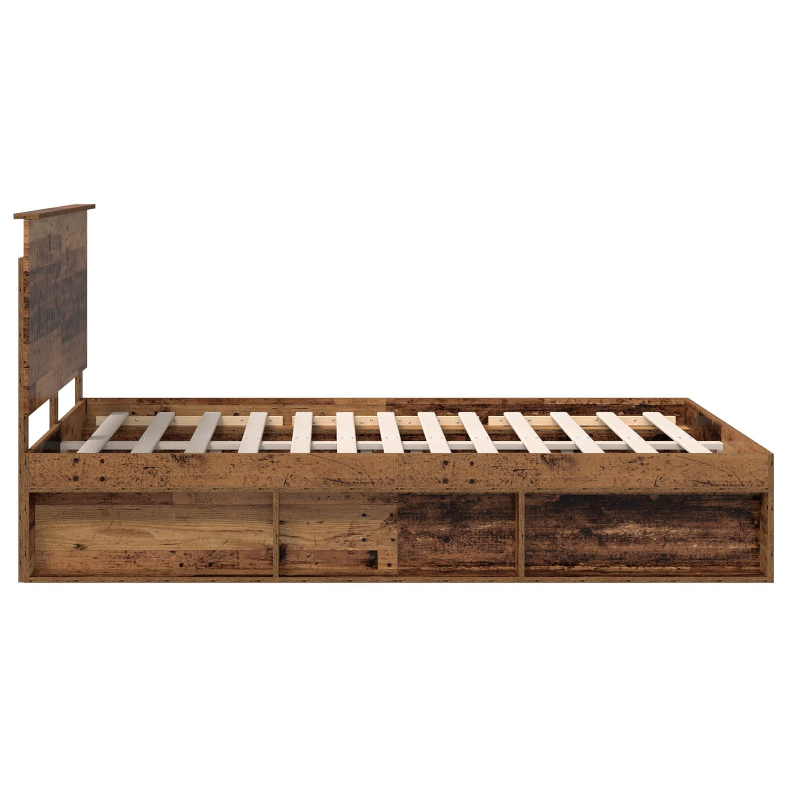 Cadre de lit Bois ancien 135 x 190 cm Pin massif - XIOS
