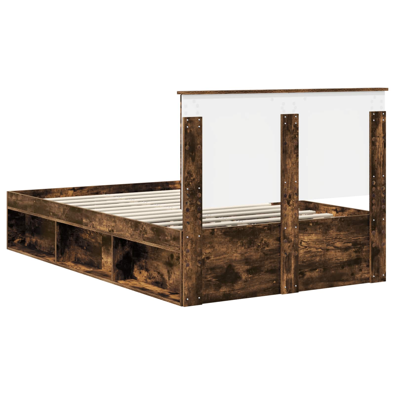 Cadre de lit Chêne fumé 120 x 200 cm Bois de pin massif