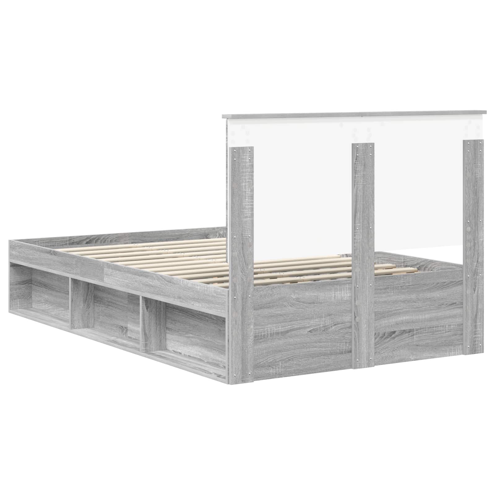 Cadre de lit Gris Sonoma 120 x 200 cm Bois de pin massif