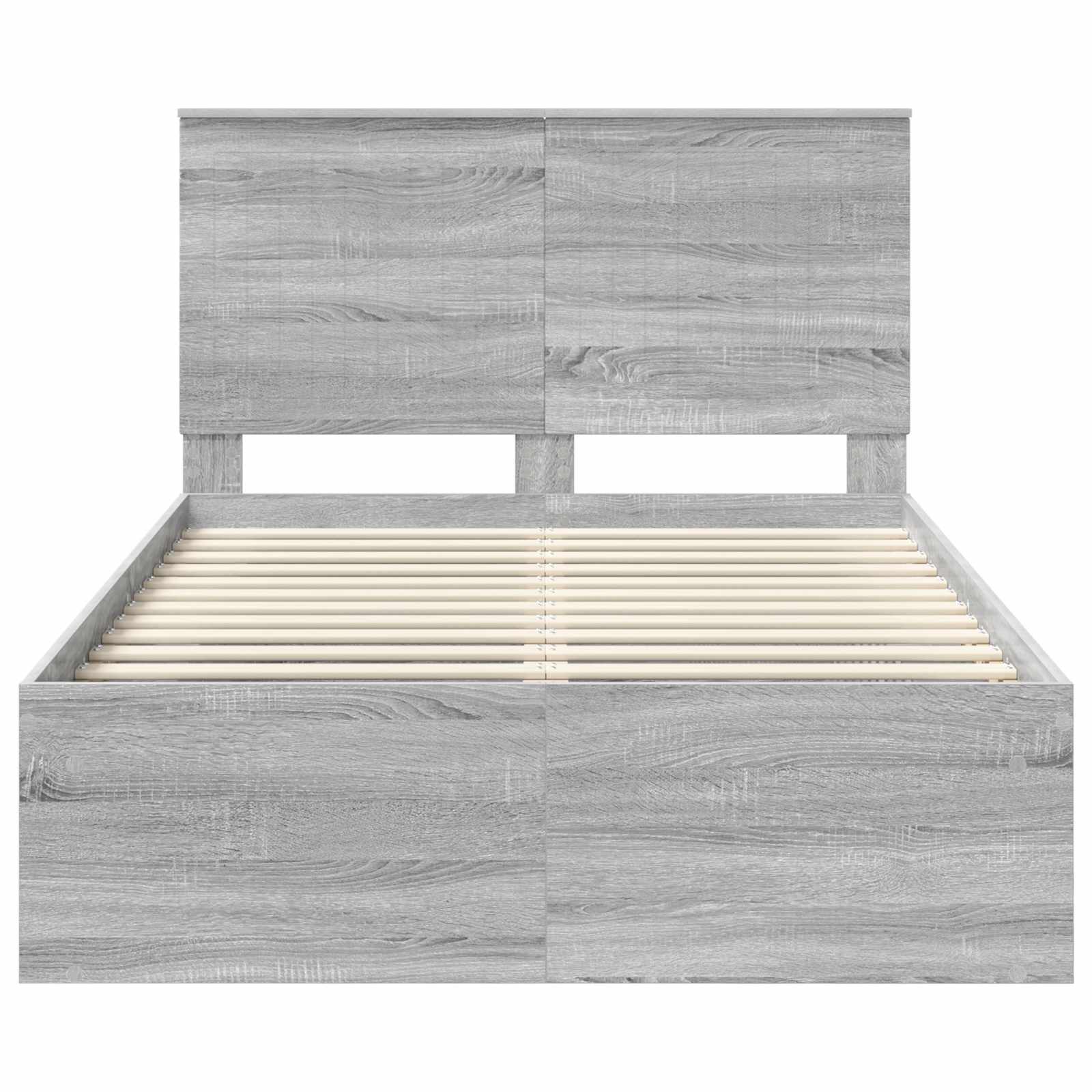 Cadre de lit Gris Sonoma 120 x 200 cm Bois de pin massif