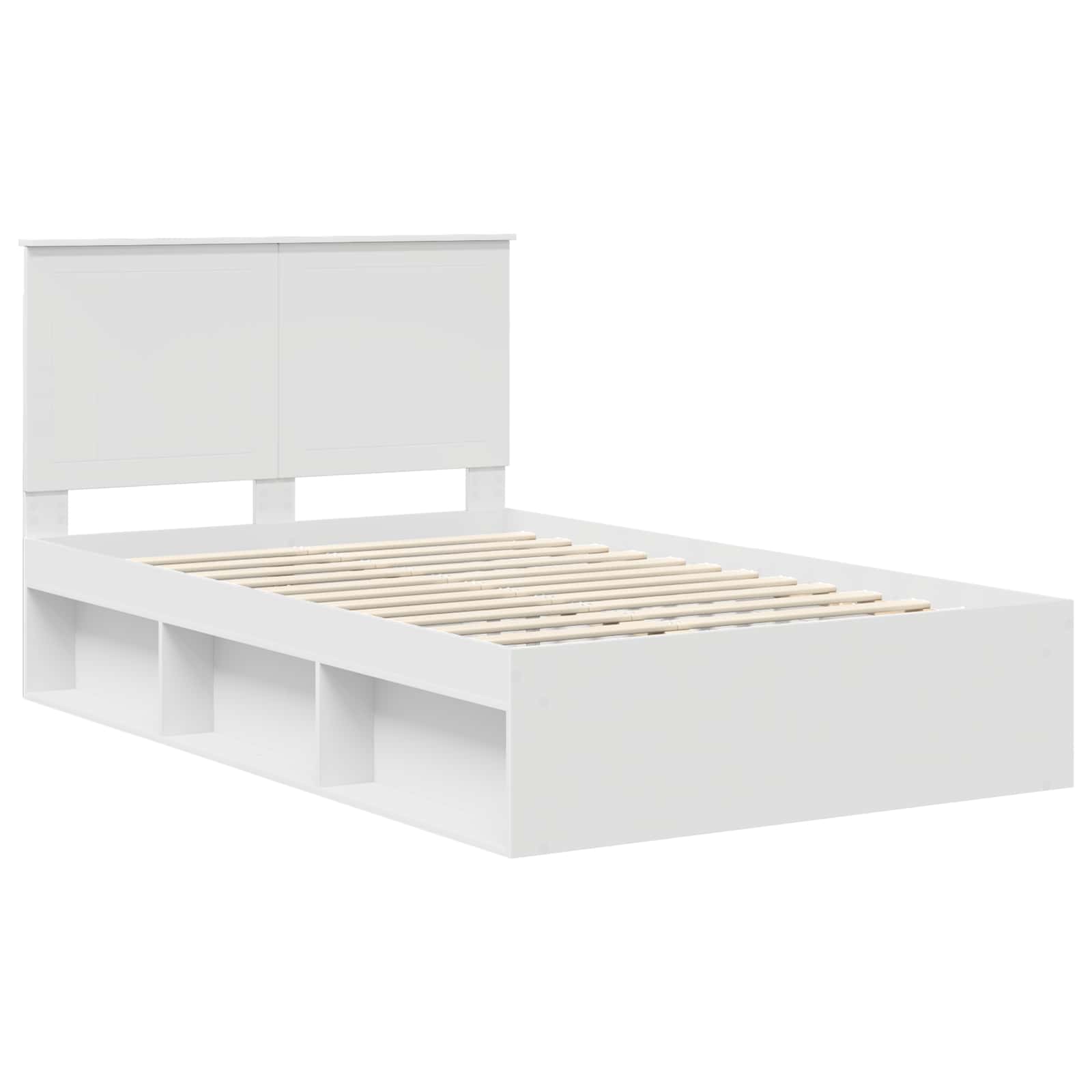 Cadre de lit Blanc 120 x 190 cm Bois de pin massif - XIOS