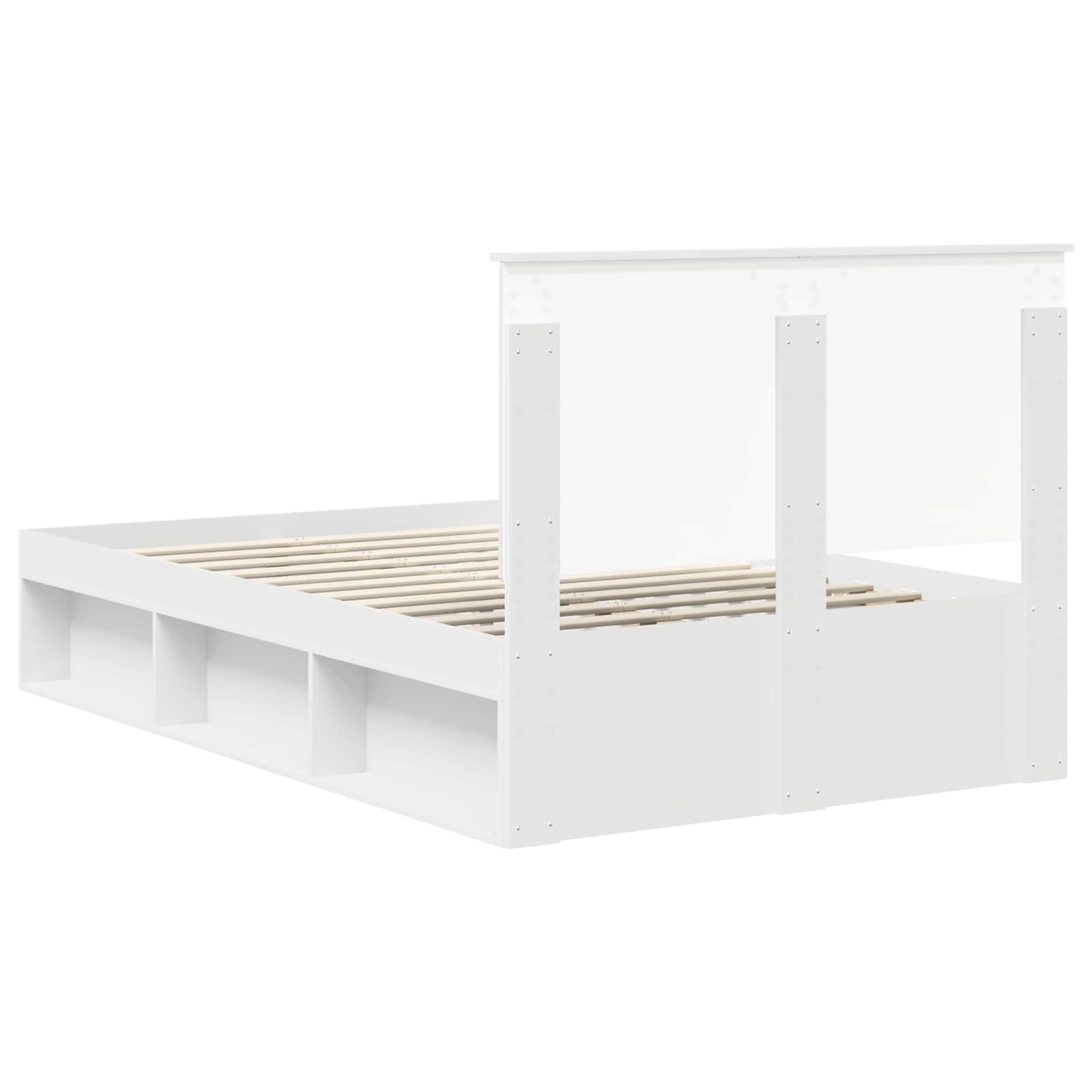 Cadre de lit Blanc 120 x 190 cm Bois de pin massif - XIOS