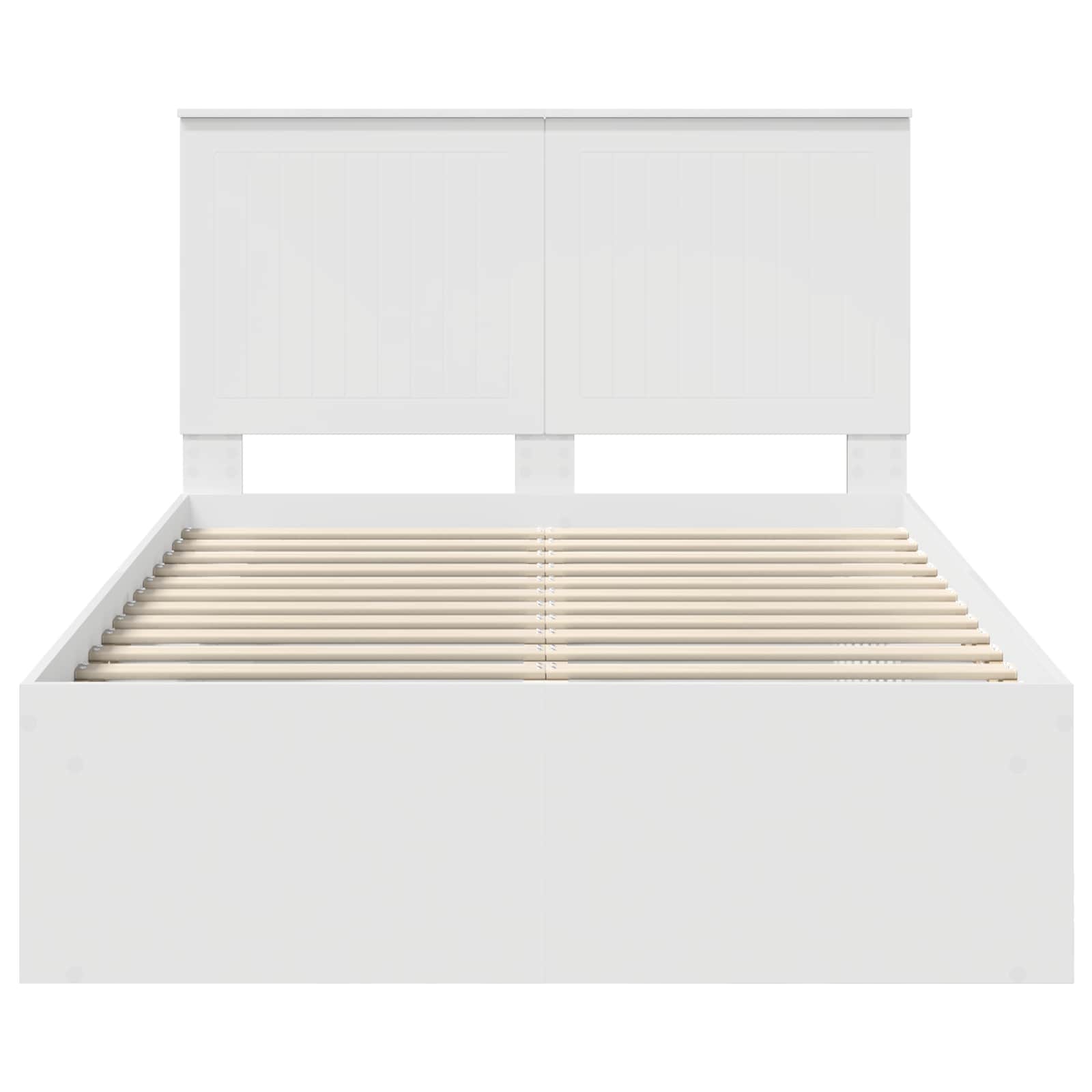 Cadre de lit Blanc 120 x 190 cm Bois de pin massif - XIOS