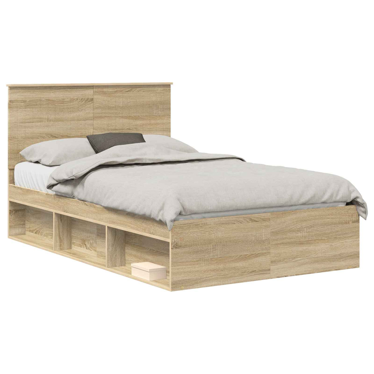 Cadre de lit Chêne Sonoma 120 x 190 cm Bois de pin massif