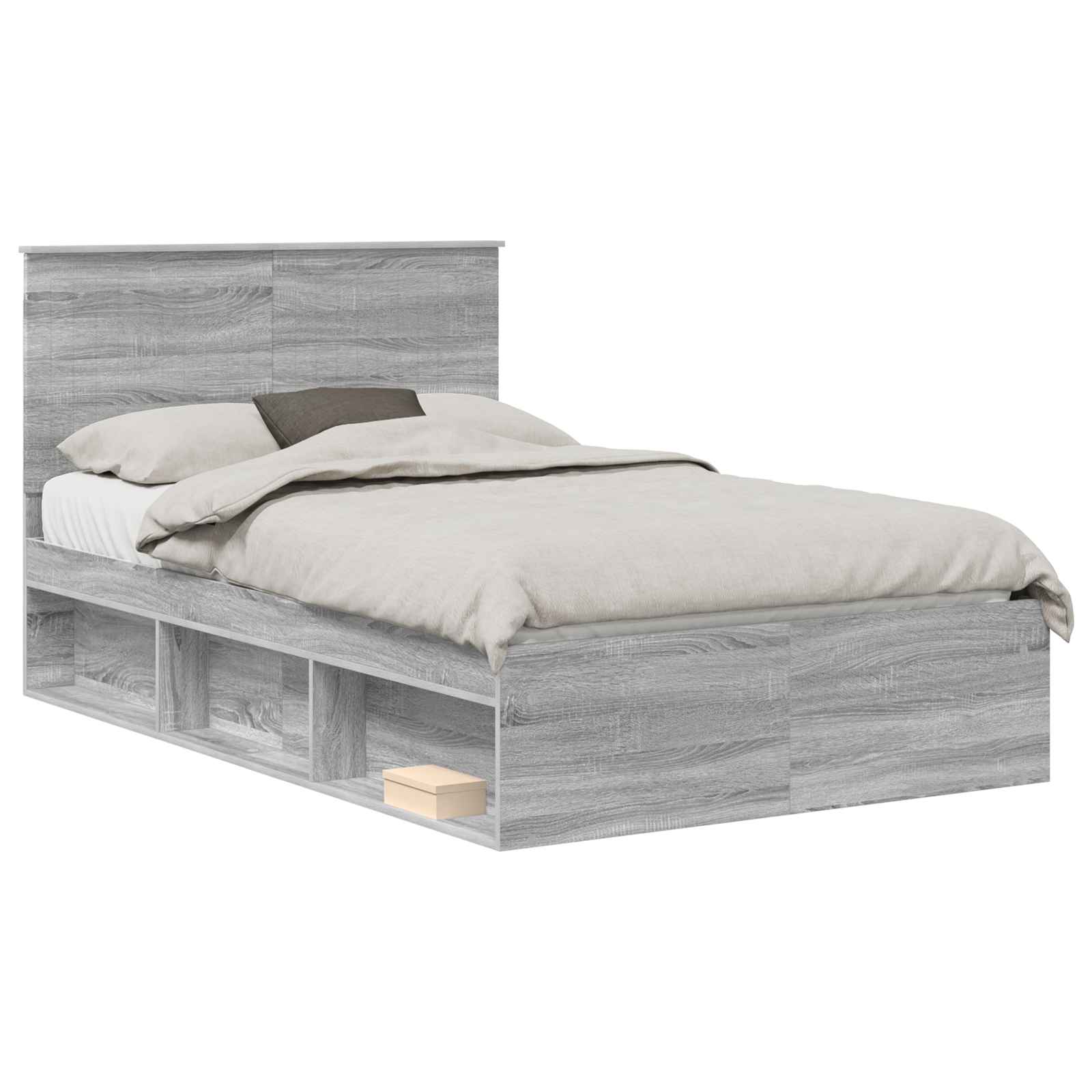 Cadre de lit Gris Sonoma 120 x 190 cm Bois de pin massif