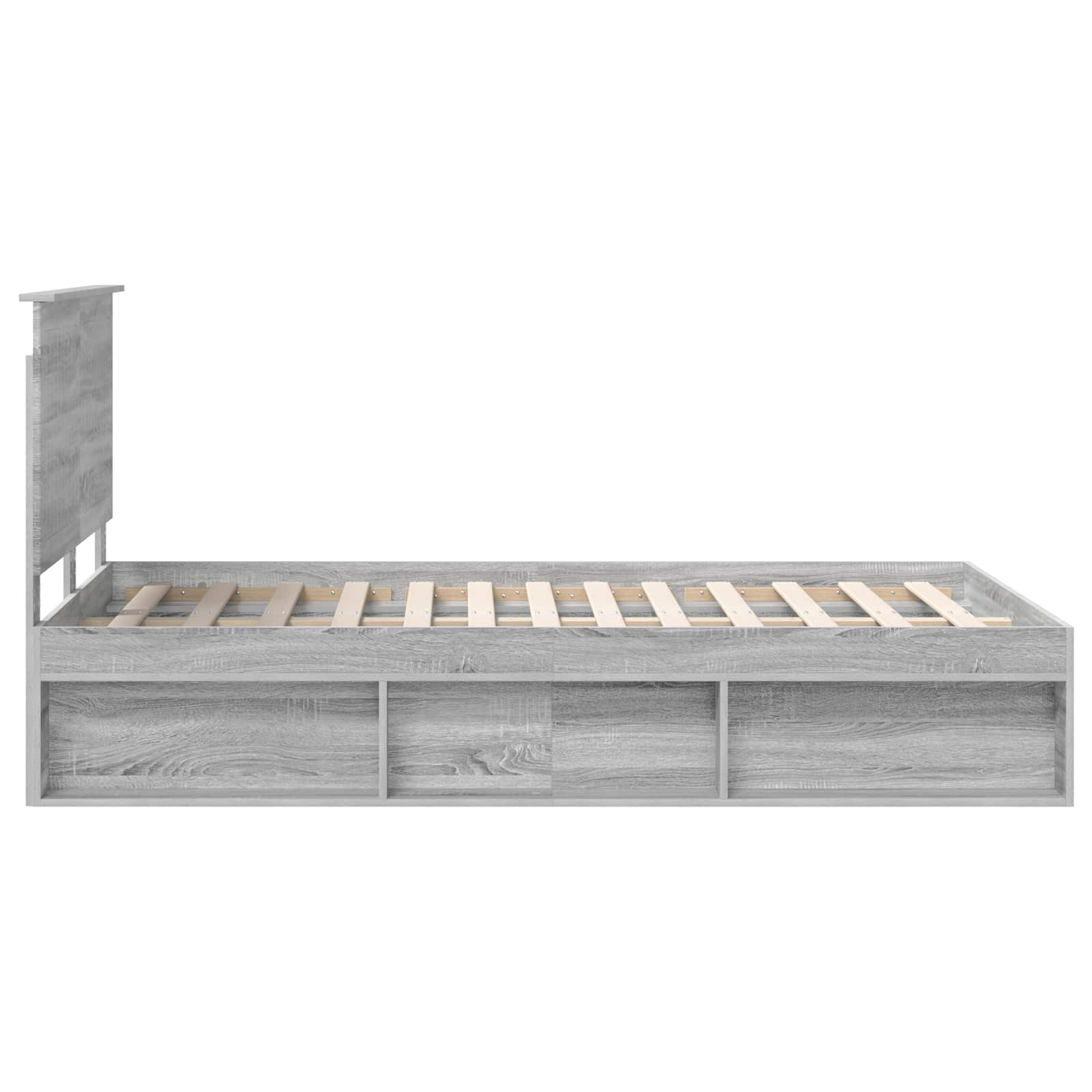 Cadre de lit Gris Sonoma 120 x 190 cm Bois de pin massif