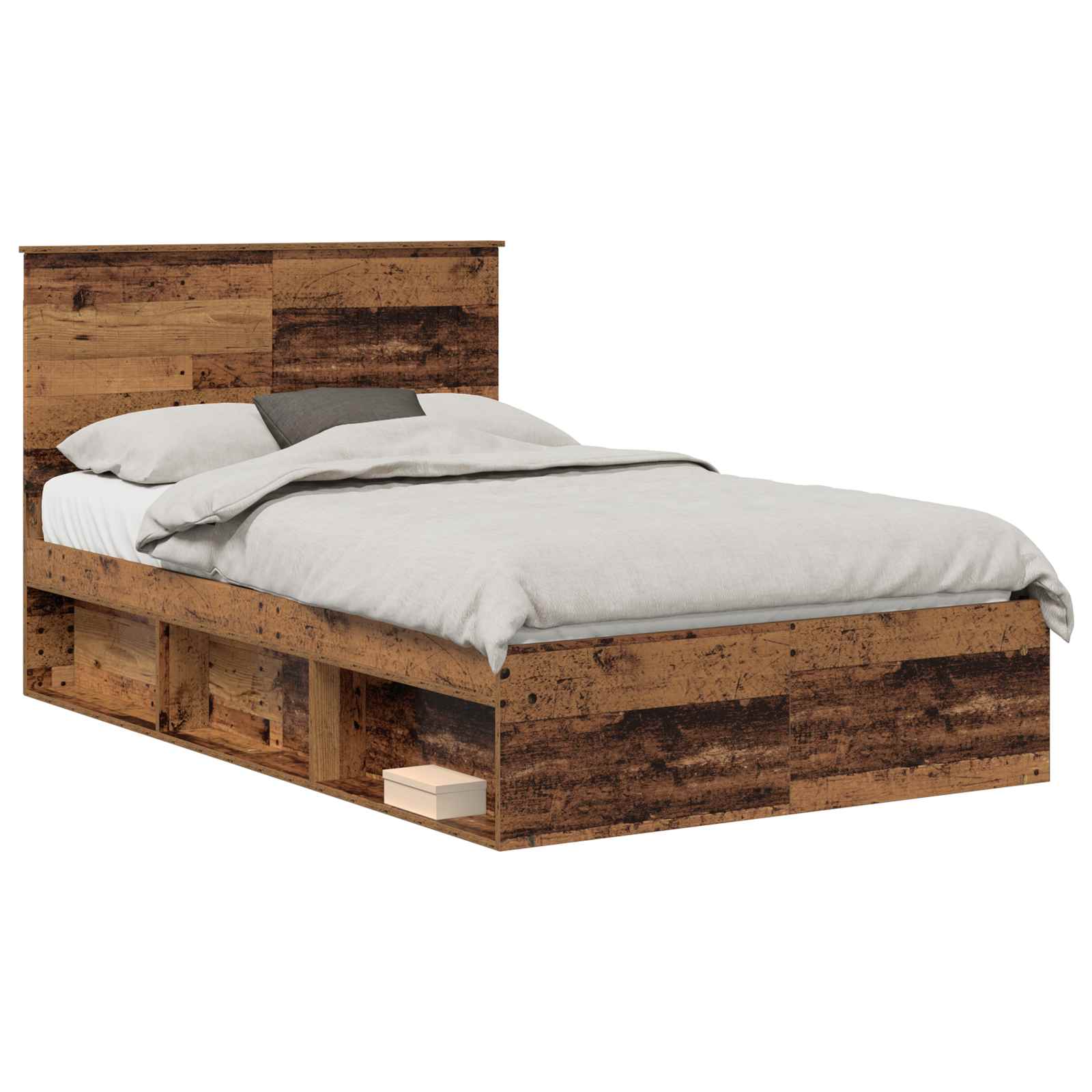 Cadre de lit Bois ancien 120 x 190 cm Bois de pin massif