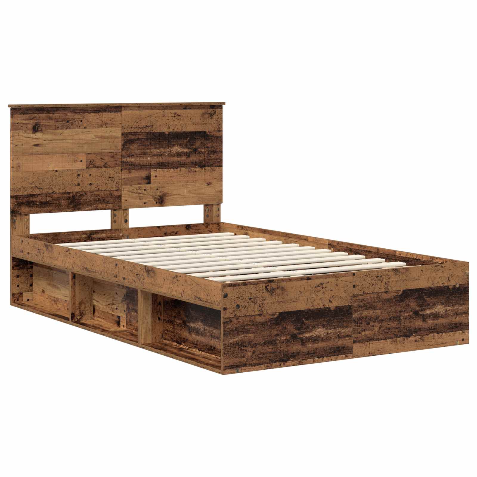 Cadre de lit Bois ancien 120 x 190 cm Bois de pin massif