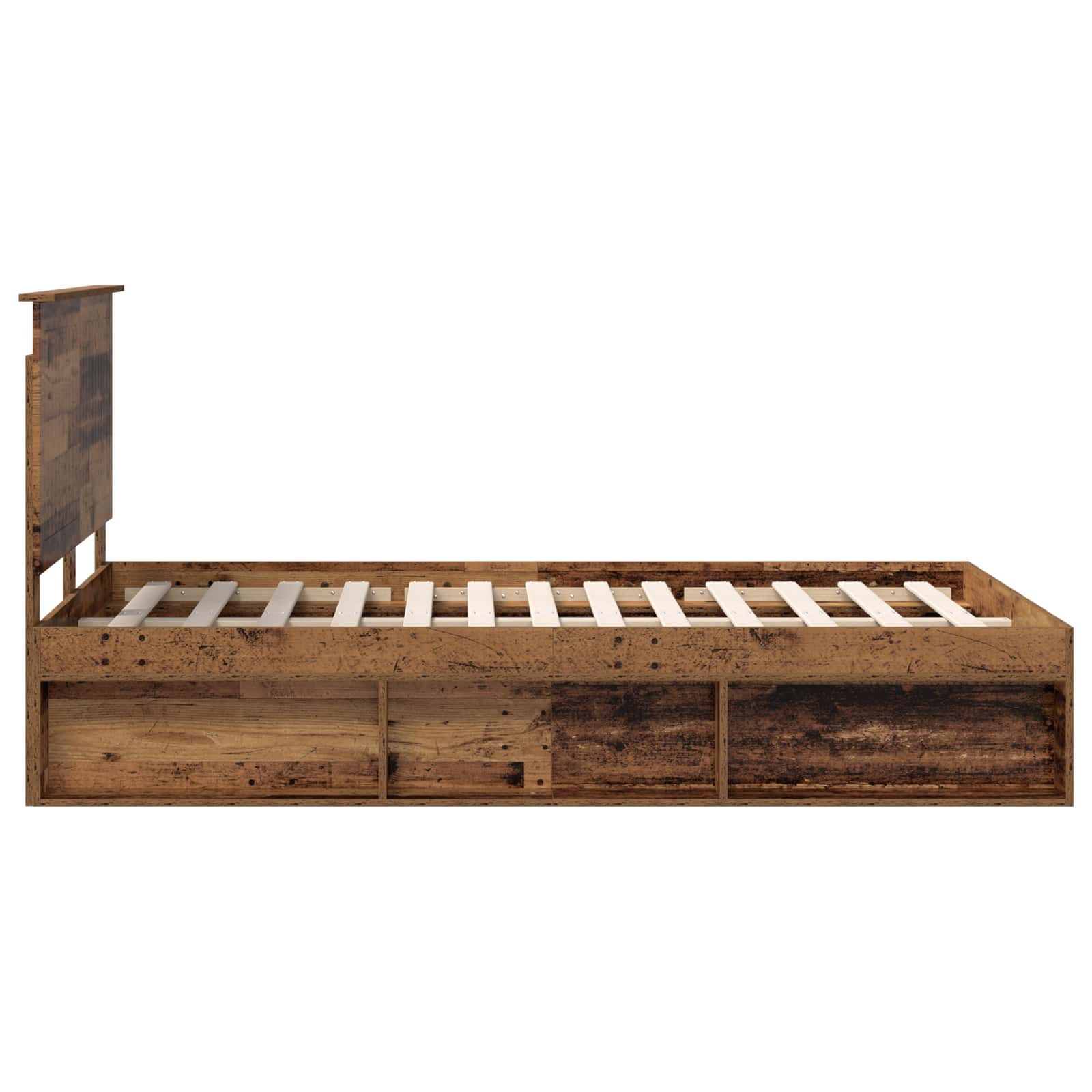 Cadre de lit Bois ancien 120 x 190 cm Bois de pin massif