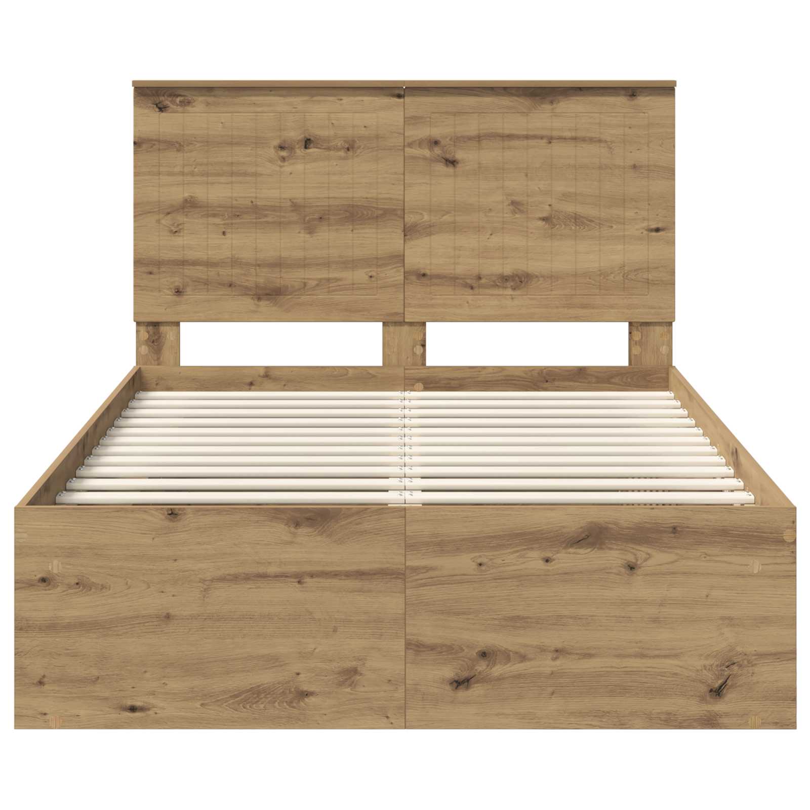 Cadre de lit Chêne artisan 120 x 190 cm Bois de pin massif