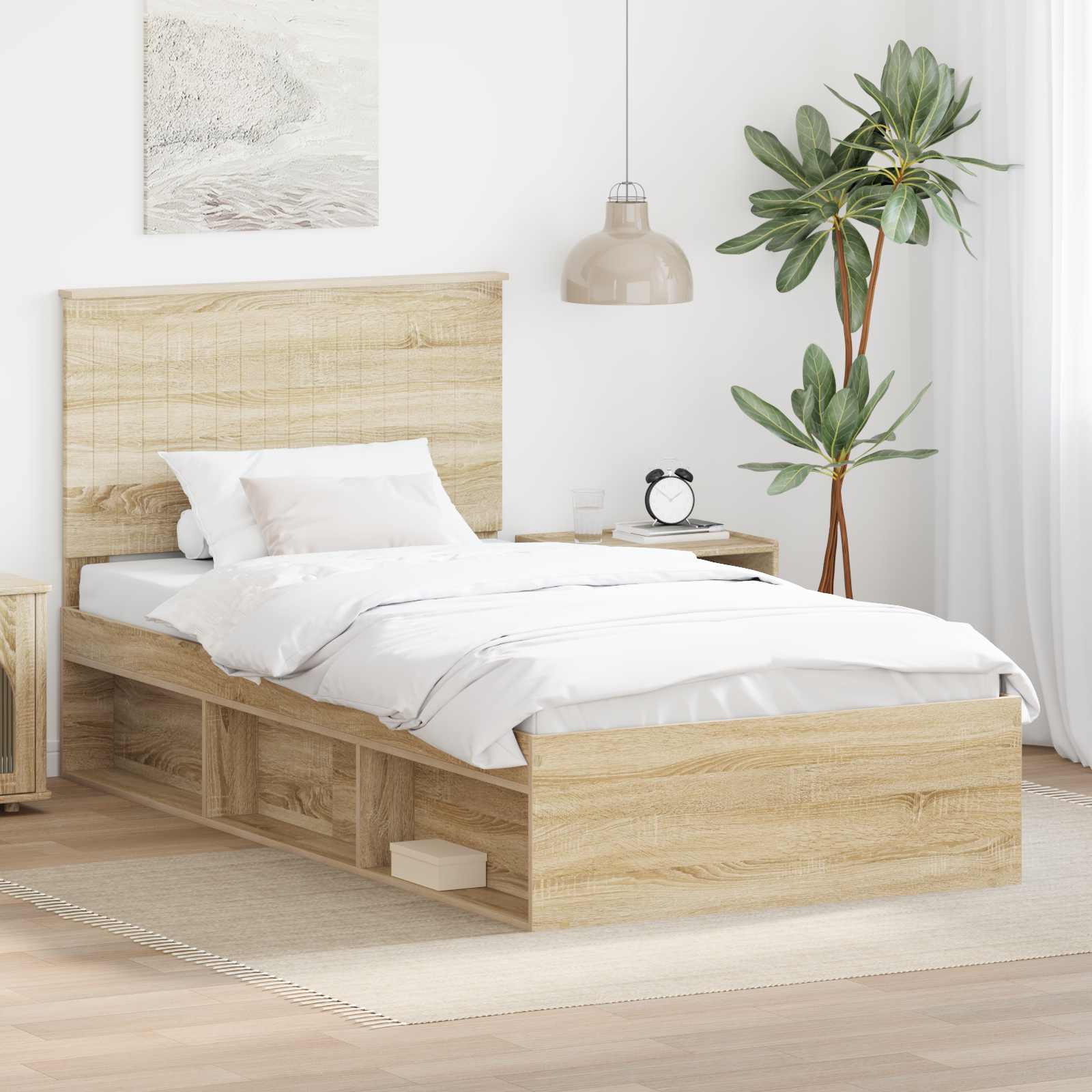 Cadre de lit Sonoma 100 x 200 cm Bois de pin massif - XIOS