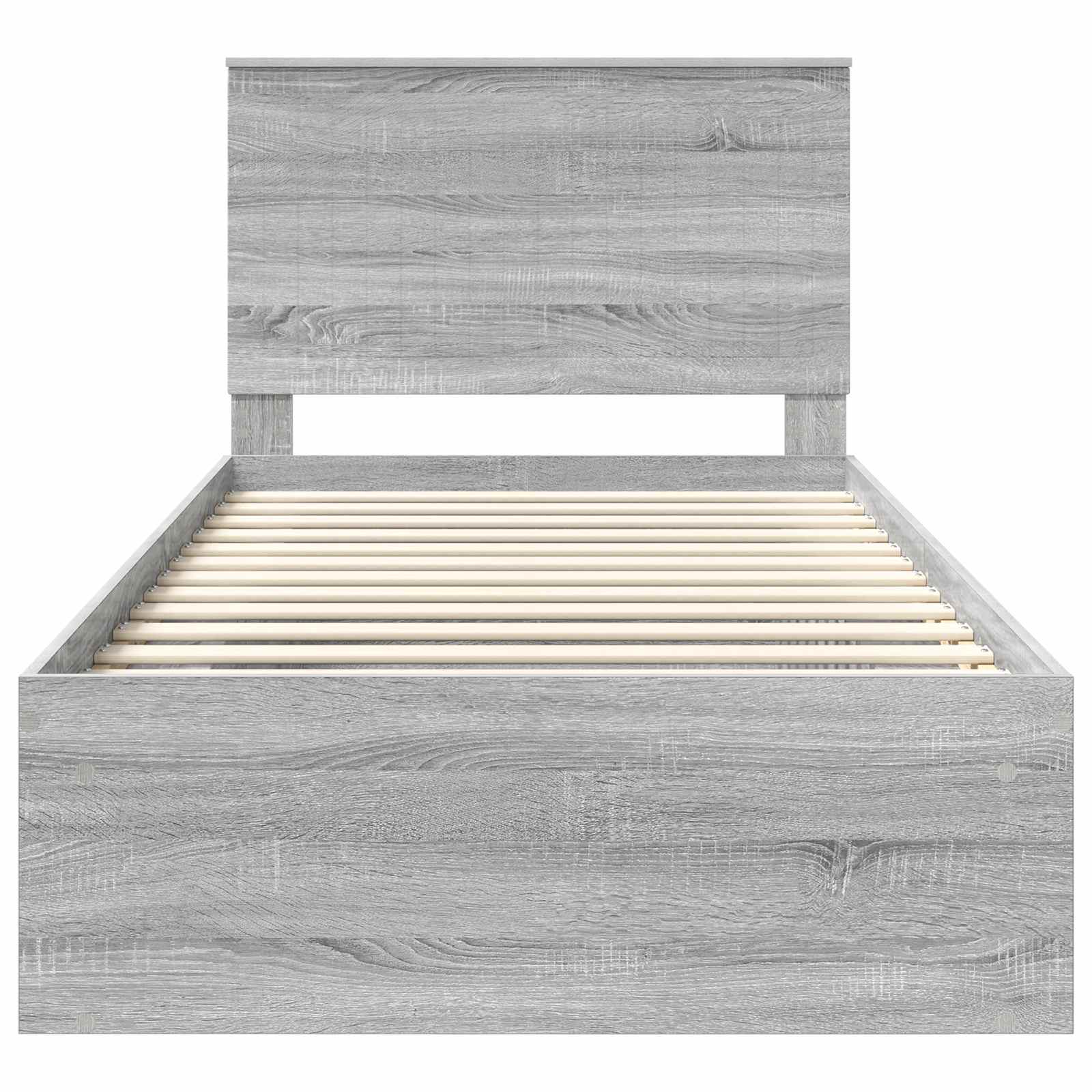 Cadre de lit Gris Sonoma 100 x 200 cm Bois de pin massif - XIOS