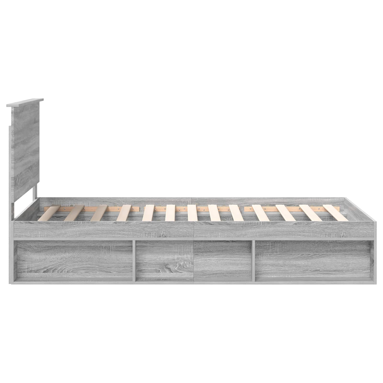 Cadre de lit Gris Sonoma 100 x 200 cm Bois de pin massif - XIOS