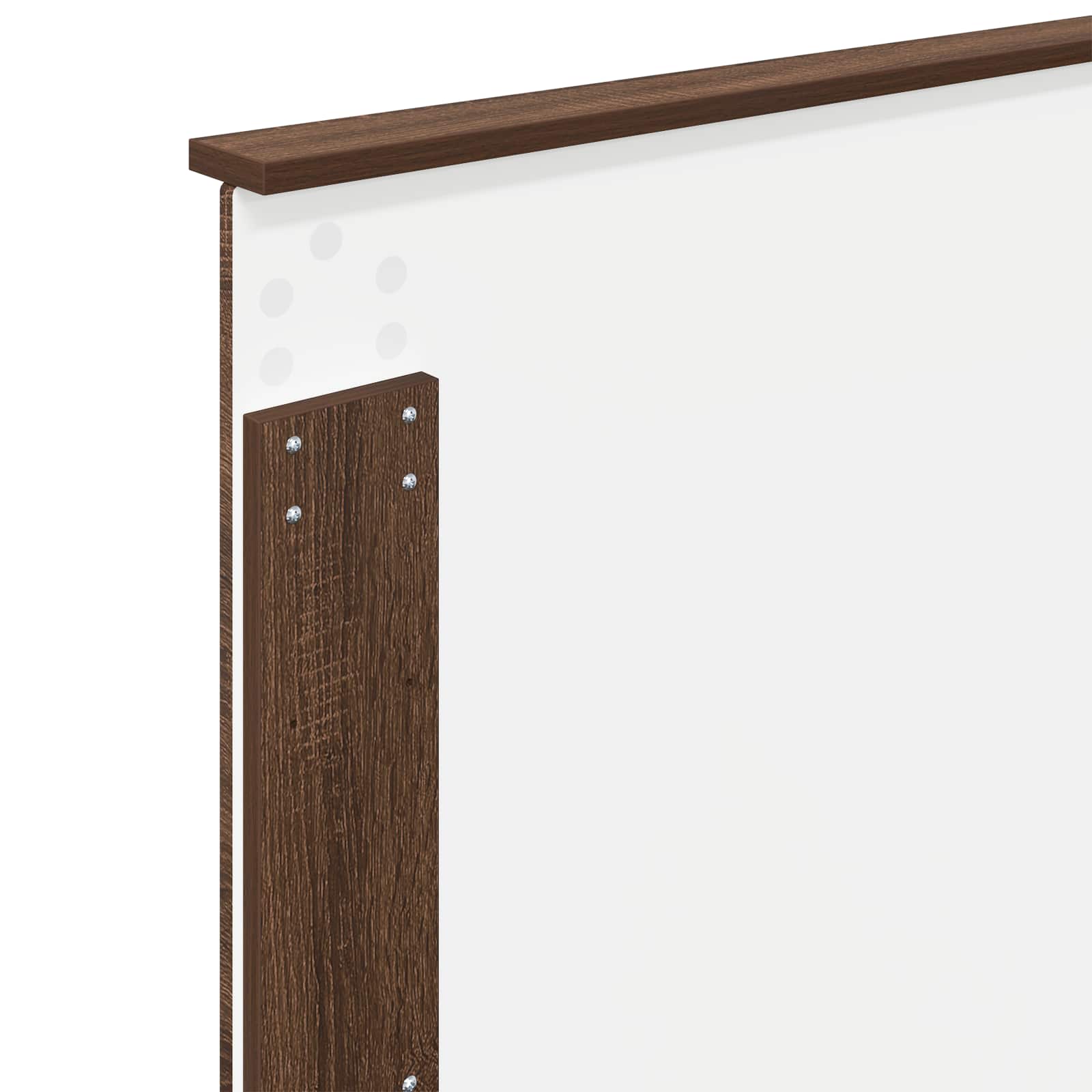 Cadre de lit Chêne brun 100 x 200 cm Bois de pin massif - XIOS