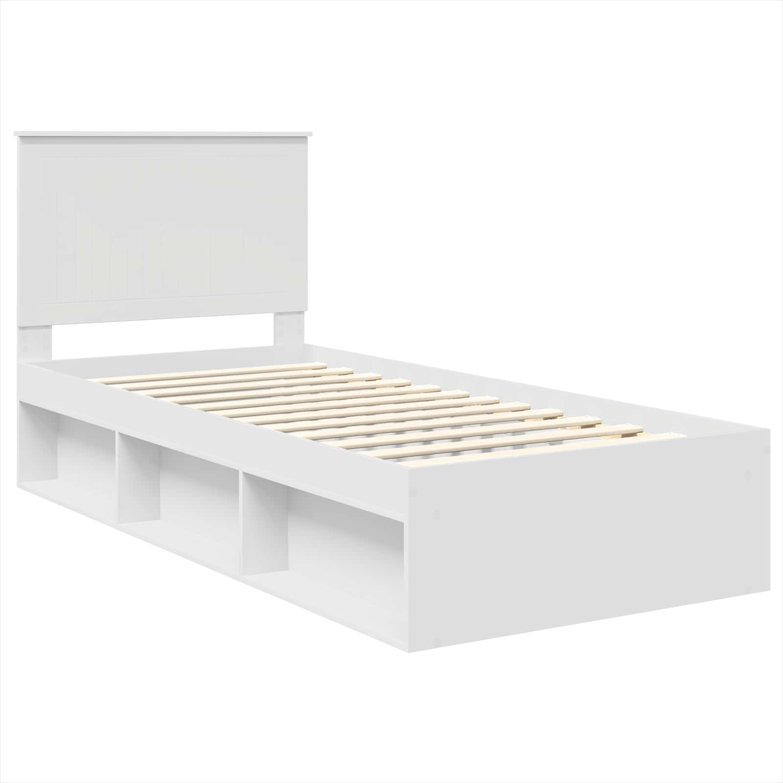 Cadre de lit Blanc 90 x 200 cm Bois de pin massif - XIOS