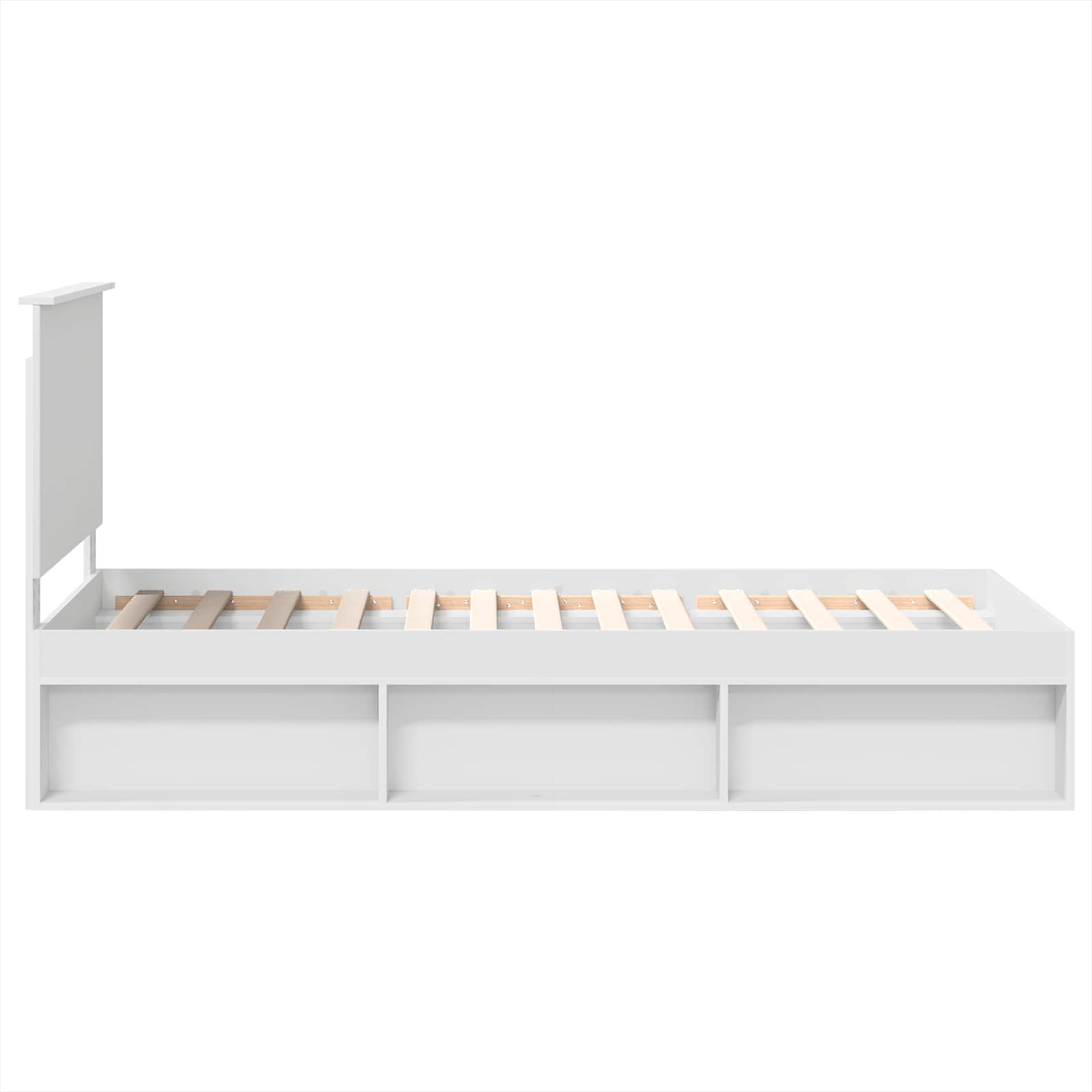 Cadre de lit Blanc 90 x 200 cm Bois de pin massif - XIOS