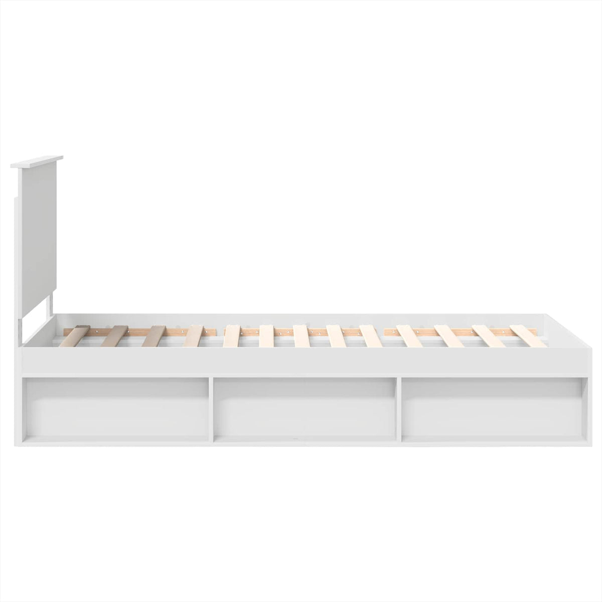 Cadre de lit Blanc 90 x 200 cm Bois de pin massif