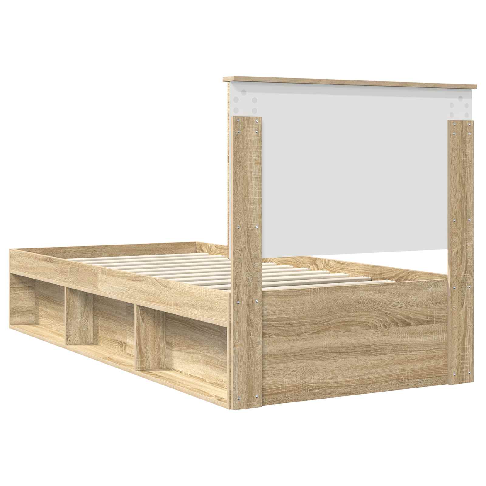 Cadre de lit Chêne Sonoma 90 x 190 cm Bois de pin massif - XIOS