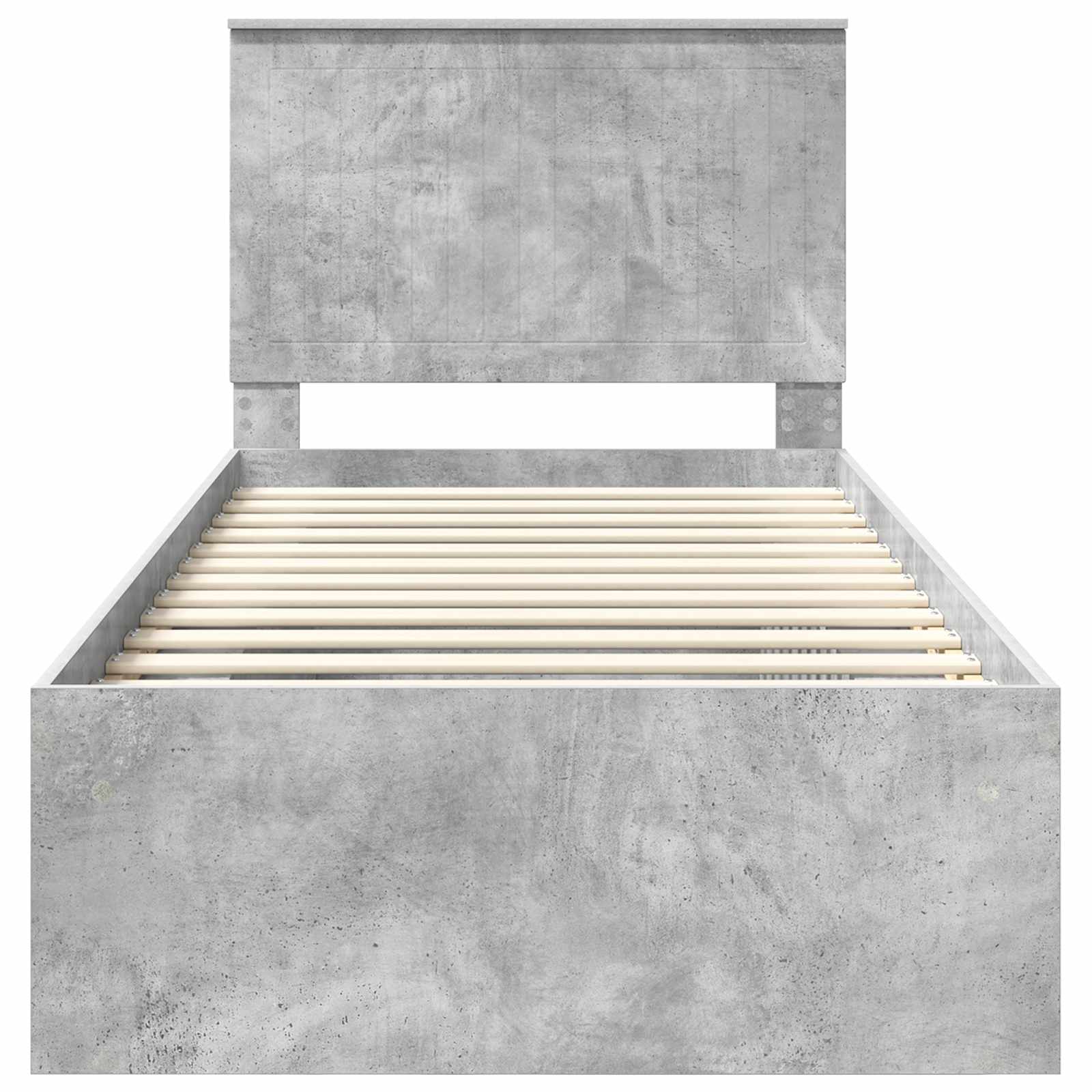 Cadre de lit Béton 90 x 200 cm Bois de pin massif - XIOS