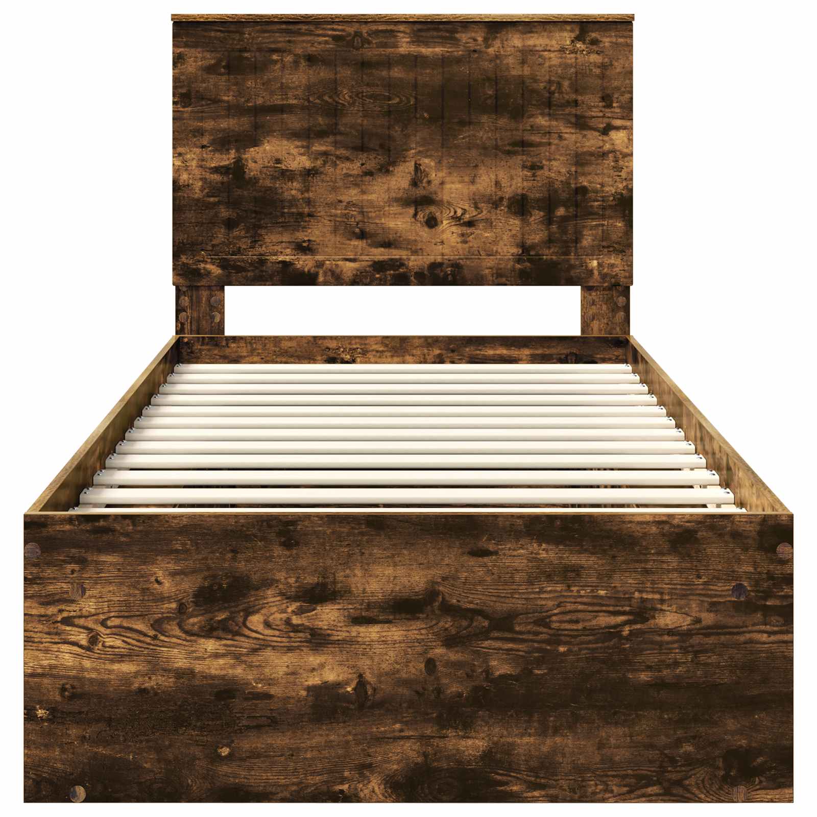 Cadre de lit Chêne fumé 90 x 200 cm Bois de pin massif - XIOS