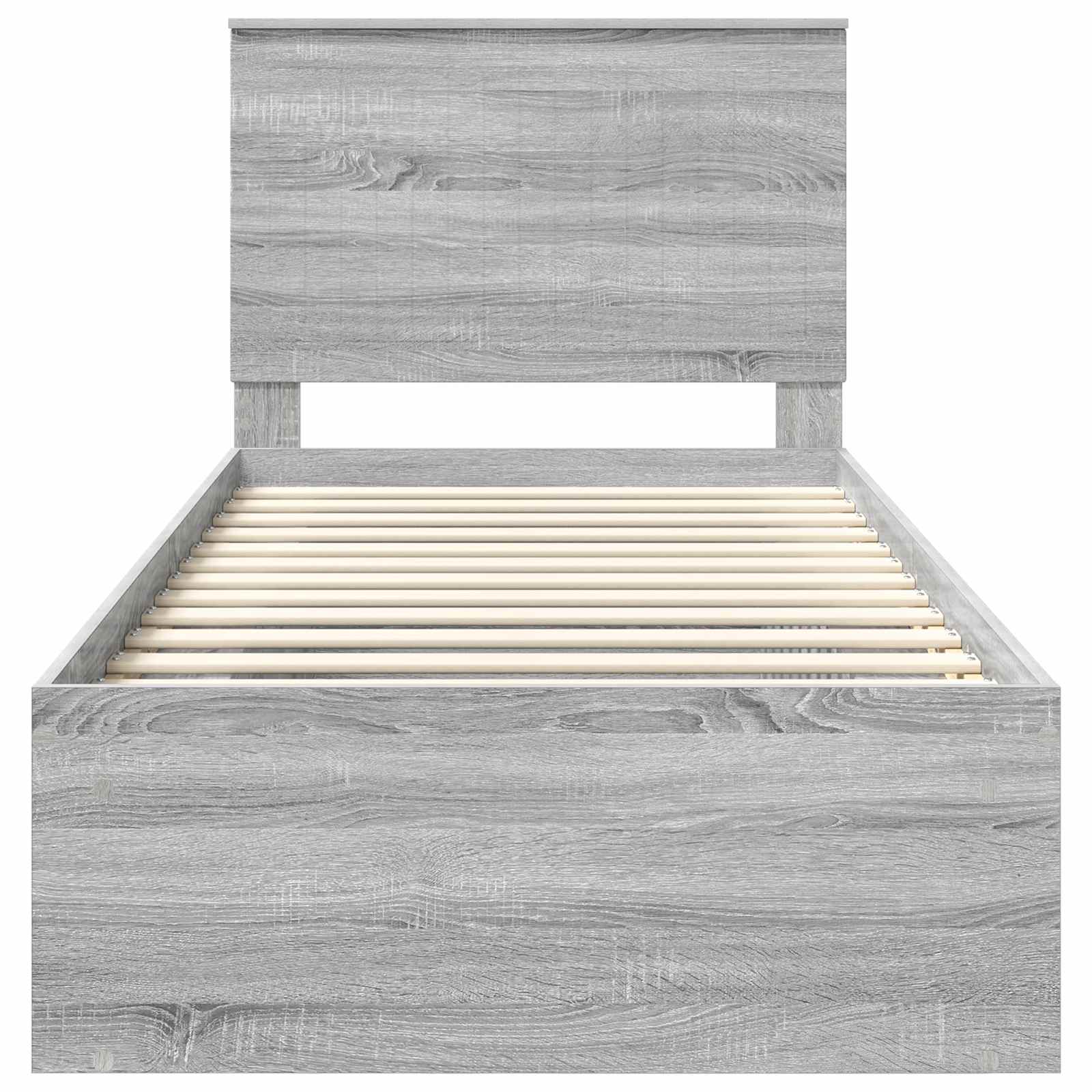 Cadre de lit Gris Sonoma 90 x 190 cm Bois de pin massif