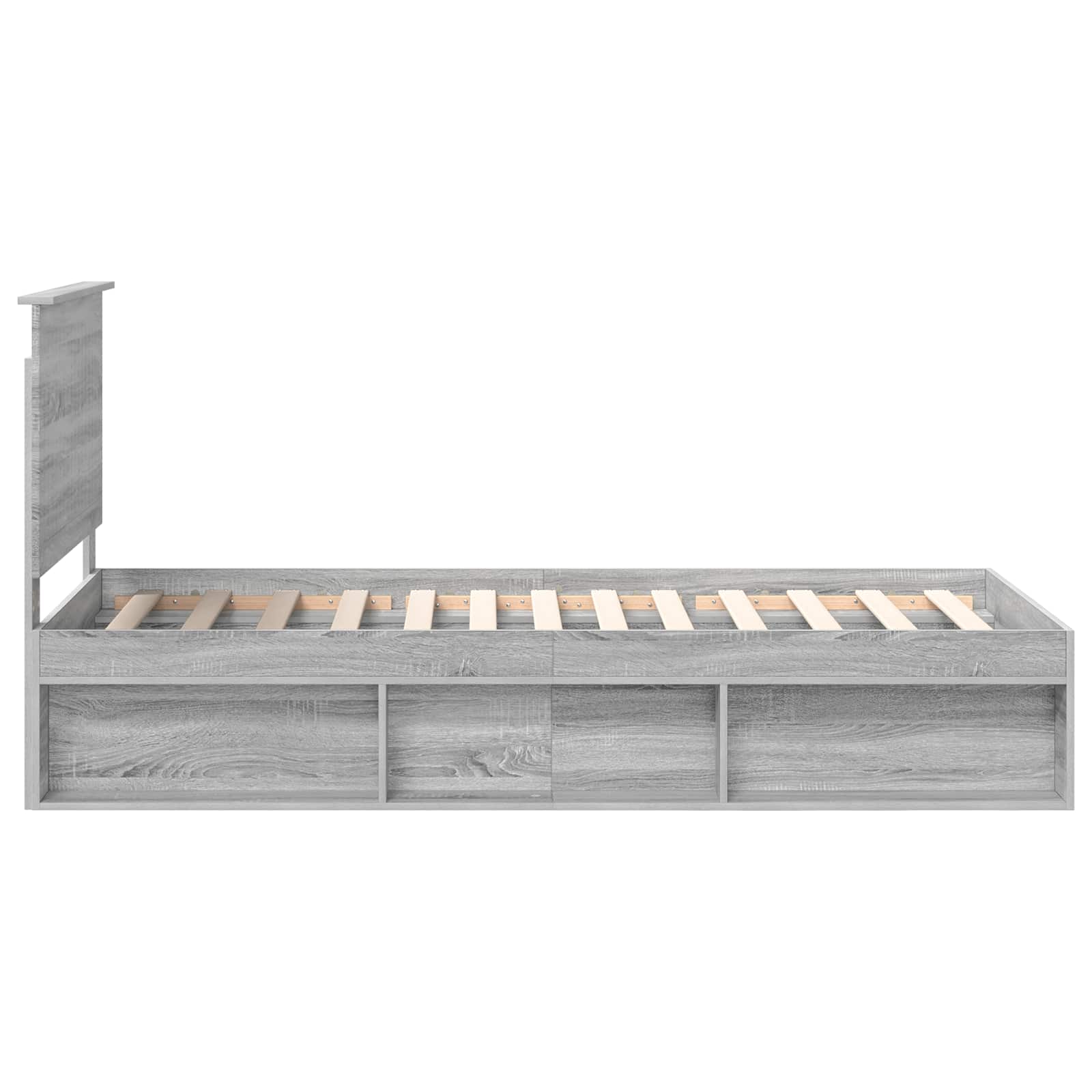 Cadre de lit Gris Sonoma 90 x 190 cm Bois de pin massif