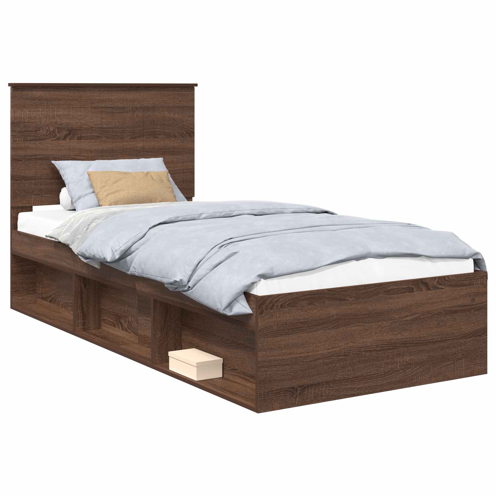 Cadre de lit Chêne brun 90 x 200 cm Bois de pin massif