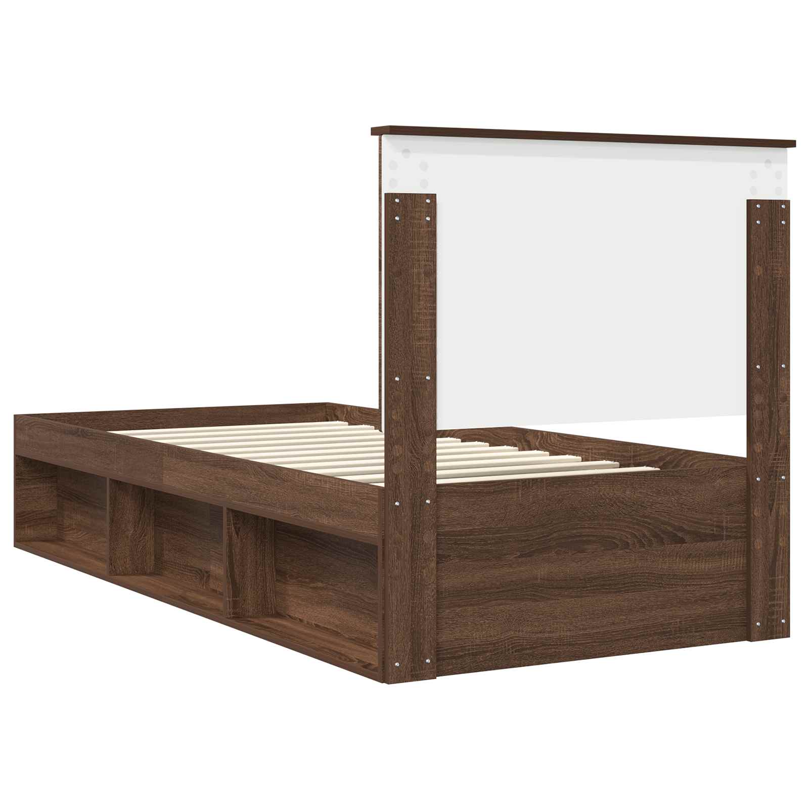 Cadre de lit Chêne brun 90 x 200 cm Bois de pin massif